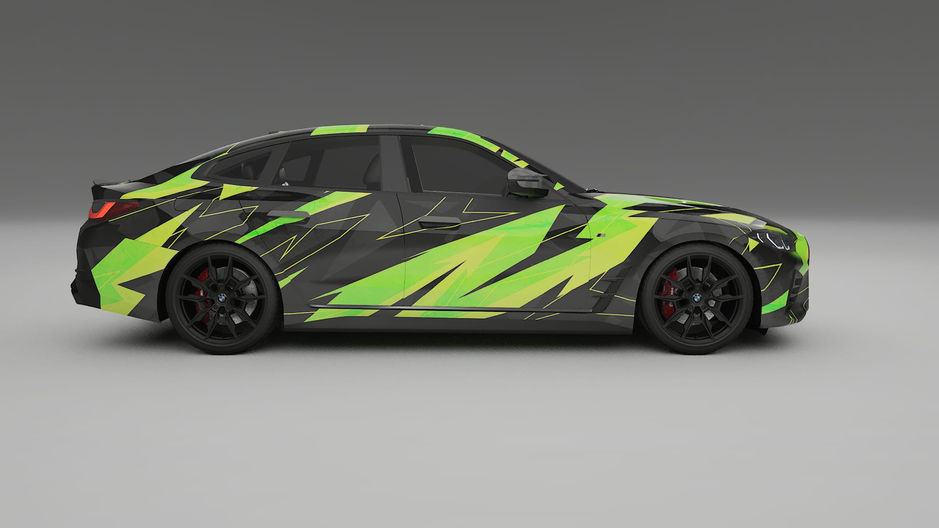 BMW I4 G26 M-Package NINJA TURTLES – Design-Wrap PPF-Kit aus bedruckbarer Polyurethanfolie