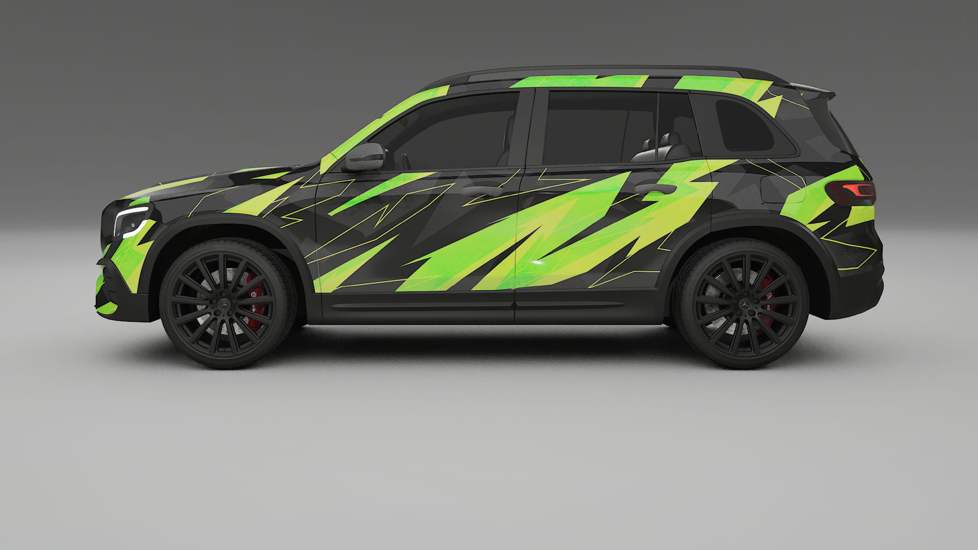 Mercedes AMG GLB NINJA TURTLES – Design-Wrap PPF-Kit aus bedruckbarer Polyurethanfolie