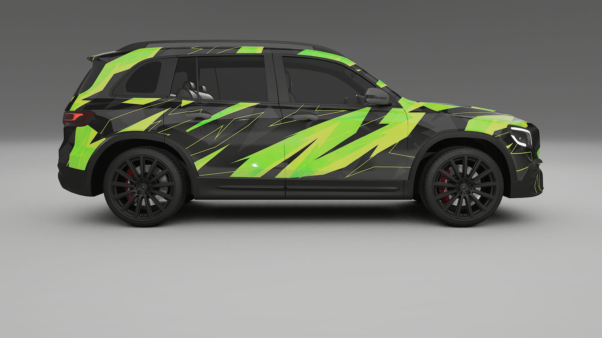 Mercedes AMG GLB NINJA TURTLES – Design-Wrap PPF-Kit aus bedruckbarer Polyurethanfolie