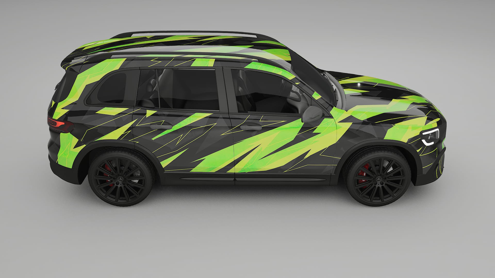 Mercedes AMG GLB NINJA TURTLES – Design-Wrap PPF-Kit aus bedruckbarer Polyurethanfolie