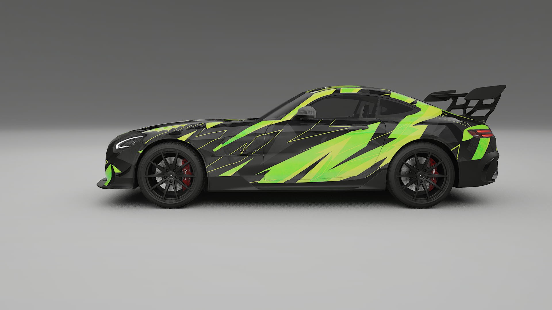 Mercedes AMG GT Black Series C192 Coupe NINJA TURTLES – Design-Wrap PPF-Kit aus bedruckbarer Polyurethanfolie