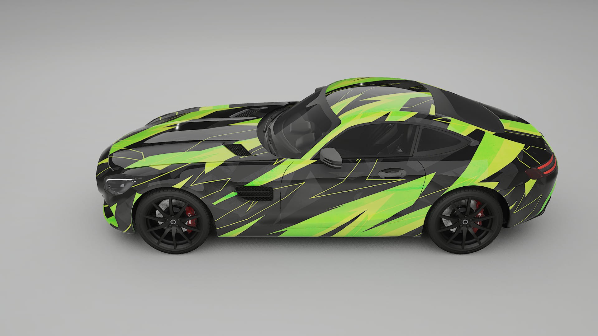 Mercedes AMG GT C190 Coupe NINJA TURTLES Designed Wrap PPF Kit – Printable Polyurethane Film