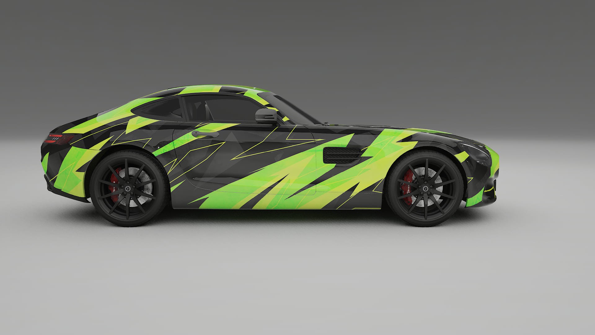 Mercedes AMG GT C190 Coupe NINJA TURTLES – Design-Wrap PPF-Kit aus bedruckbarer Polyurethanfolie