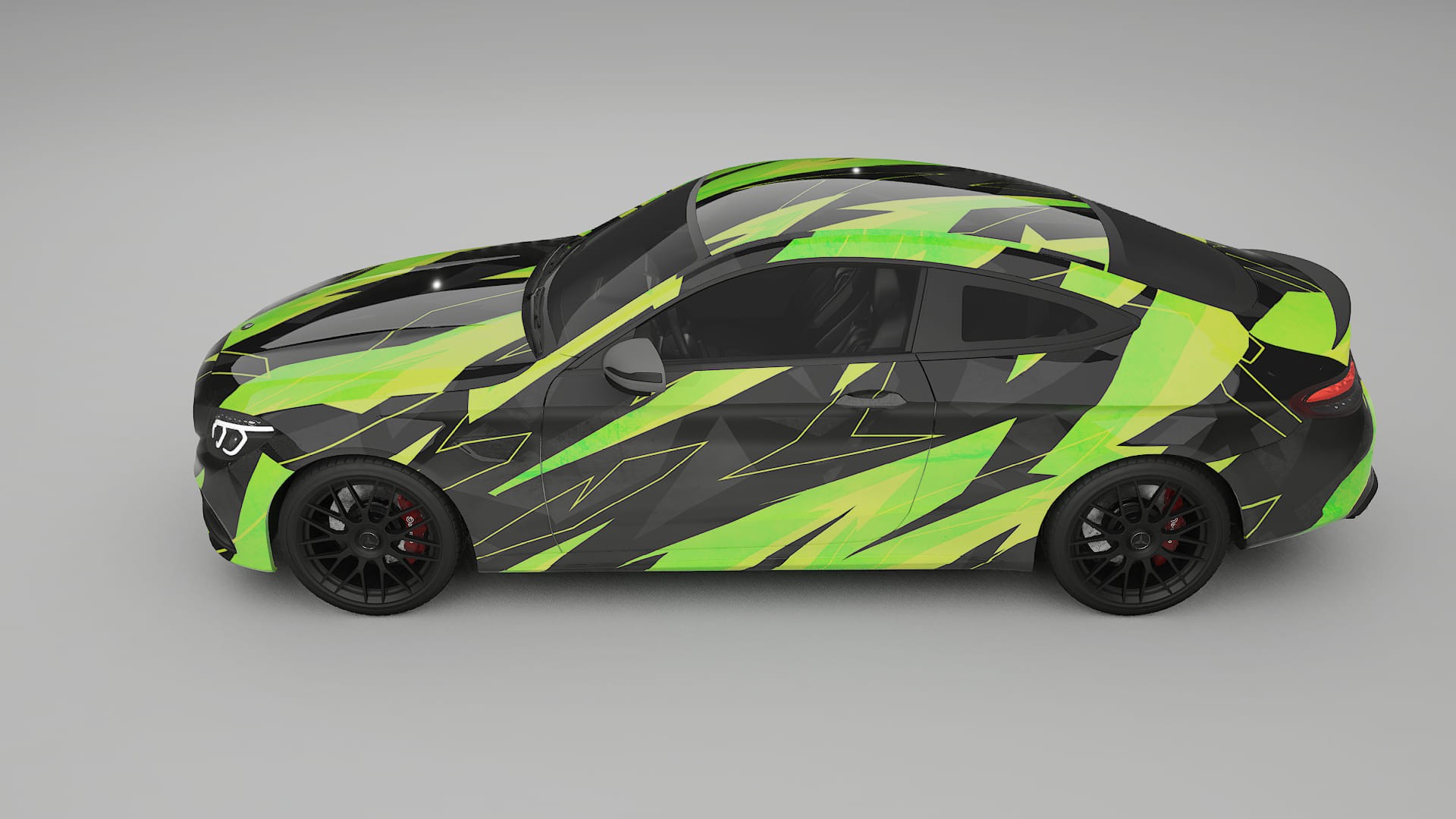 Mercedes C63 AMG W205 Coupe NINJA TURTLES – Design-Wrap PPF-Kit aus bedruckbarer Polyurethanfolie