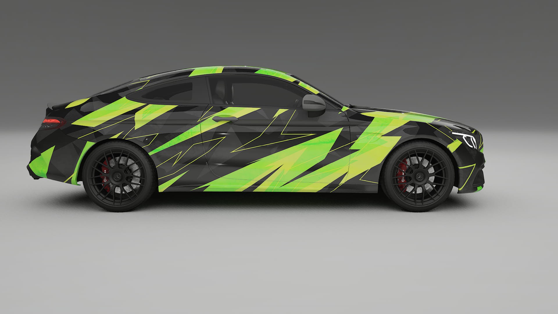 Mercedes C63 AMG W205 Coupe NINJA TURTLES – Design-Wrap PPF-Kit aus bedruckbarer Polyurethanfolie