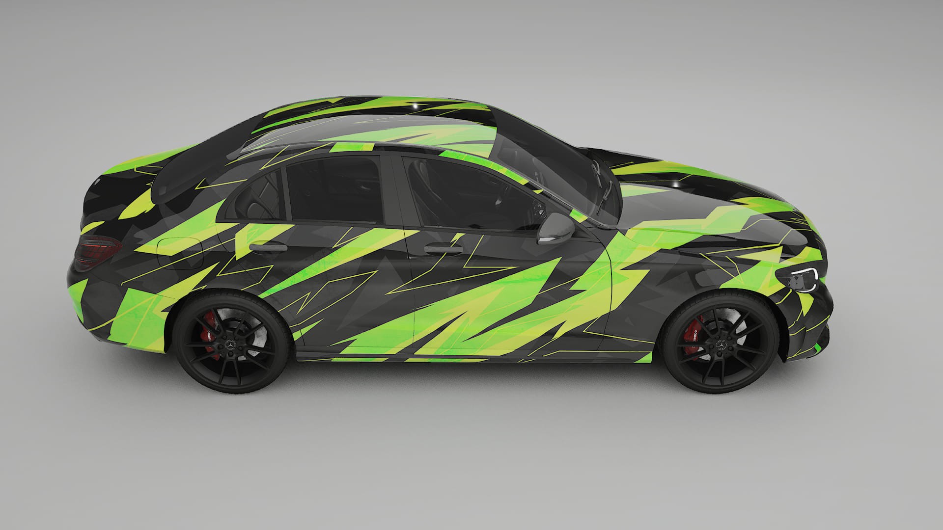 Mercedes C-class W205 AMG sedan NINJA TURTLES – Design-Wrap PPF-Kit aus bedruckbarer Polyurethanfolie