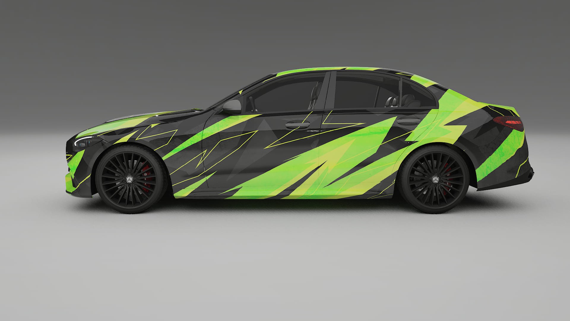 Mercedes C-class W206 NINJA TURTLES – Design-Wrap PPF-Kit aus bedruckbarer Polyurethanfolie