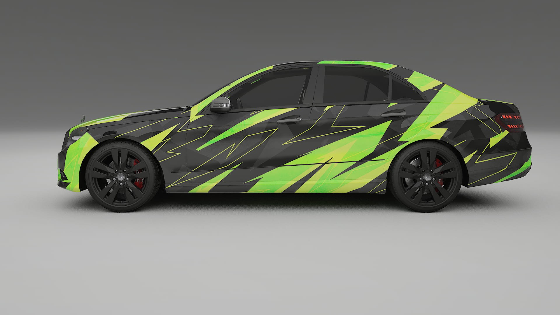 Mercedes E-class Sedan W212 Prefacelift pre-LCI NINJA TURTLES – Design-Wrap PPF-Kit aus bedruckbarer Polyurethanfolie