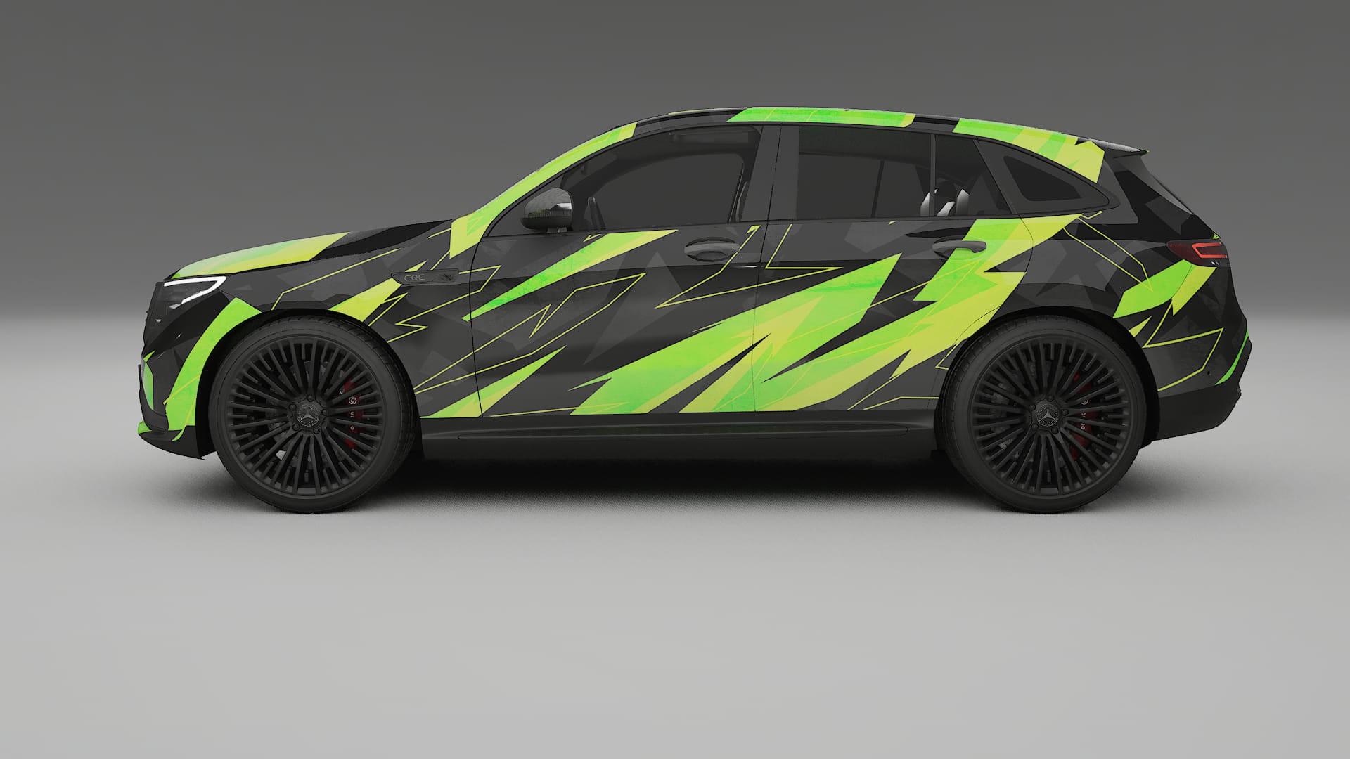 Mercedes EQC AMG NINJA TURTLES – Design-Wrap PPF-Kit aus bedruckbarer Polyurethanfolie