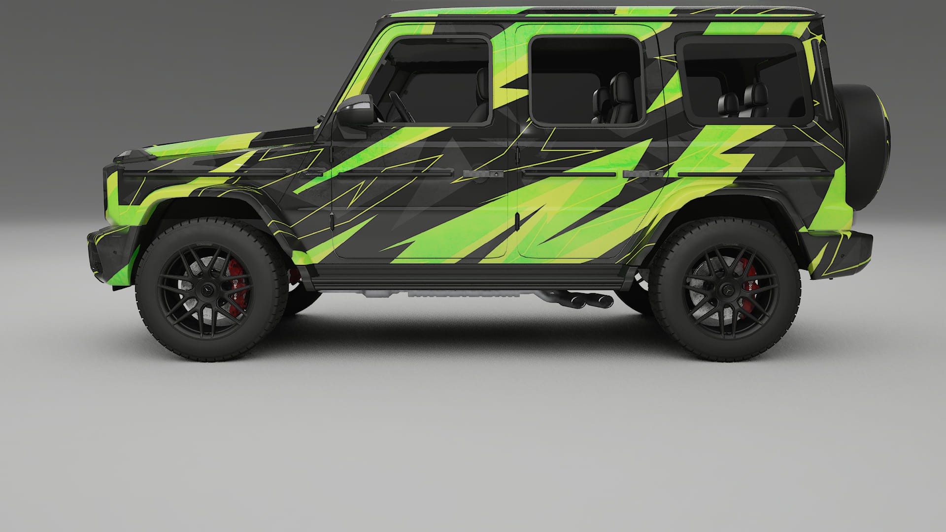Mercedes G63 AMG W463A NINJA TURTLES – Design-Wrap PPF-Kit aus bedruckbarer Polyurethanfolie