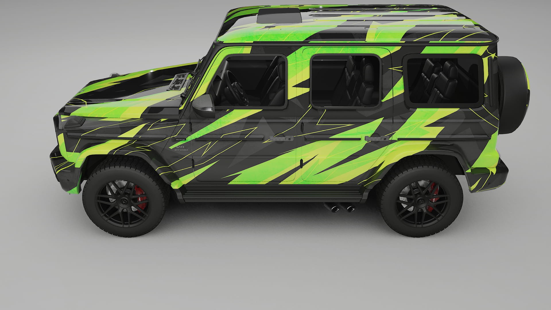 Mercedes G63 AMG W463A NINJA TURTLES – Design-Wrap PPF-Kit aus bedruckbarer Polyurethanfolie