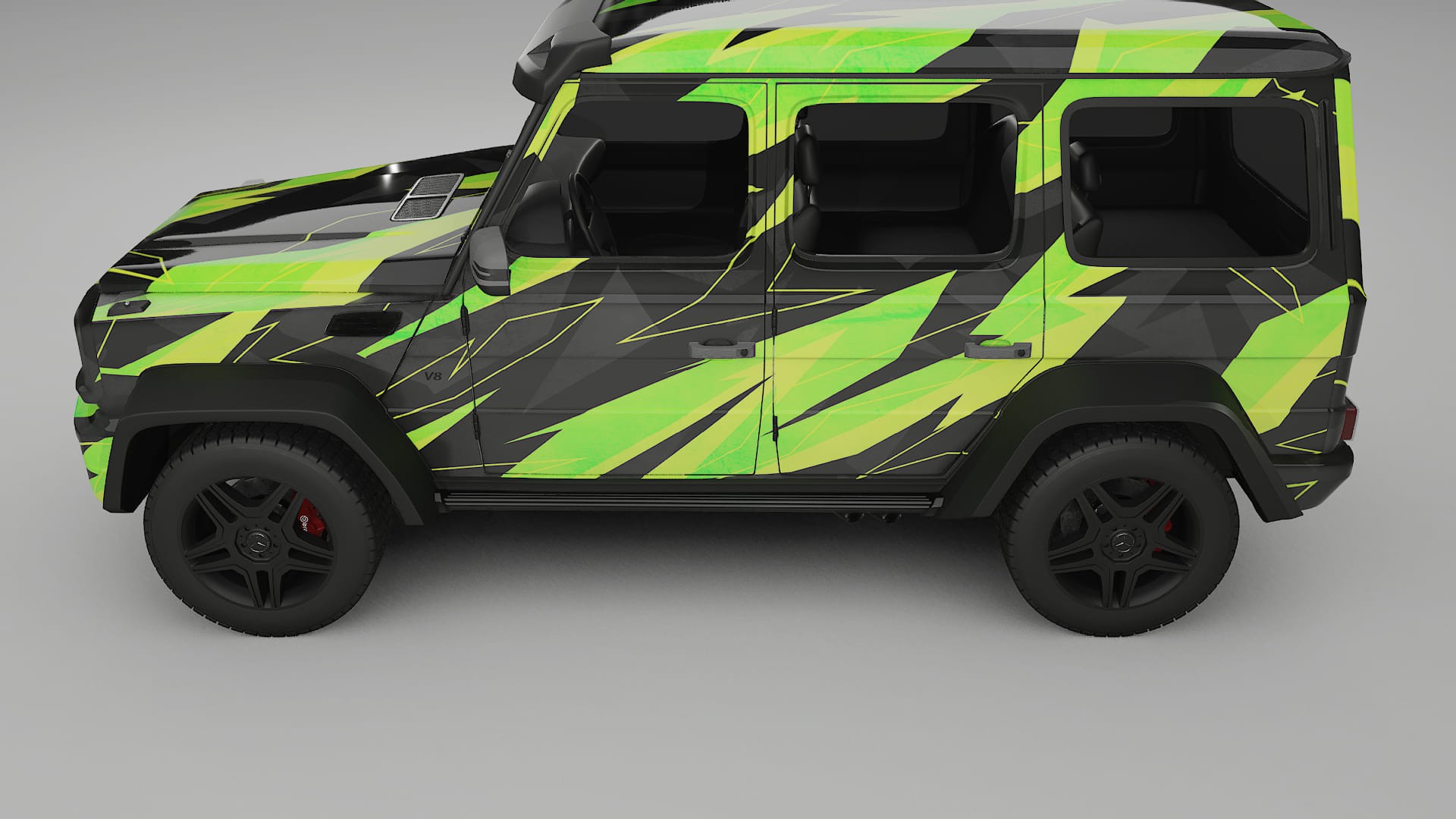 Mercedes G-class 4x4 W463 NINJA TURTLES – Design-Wrap PPF-Kit aus bedruckbarer Polyurethanfolie