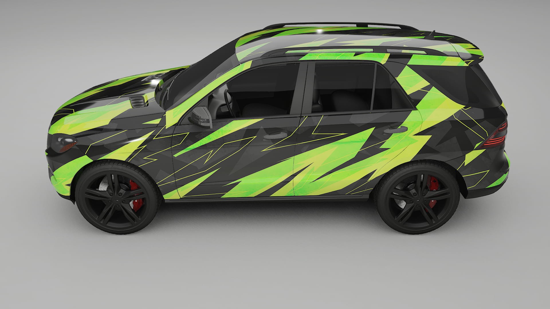 Mercedes M-class W166 NINJA TURTLES – Design-Wrap PPF-Kit aus bedruckbarer Polyurethanfolie