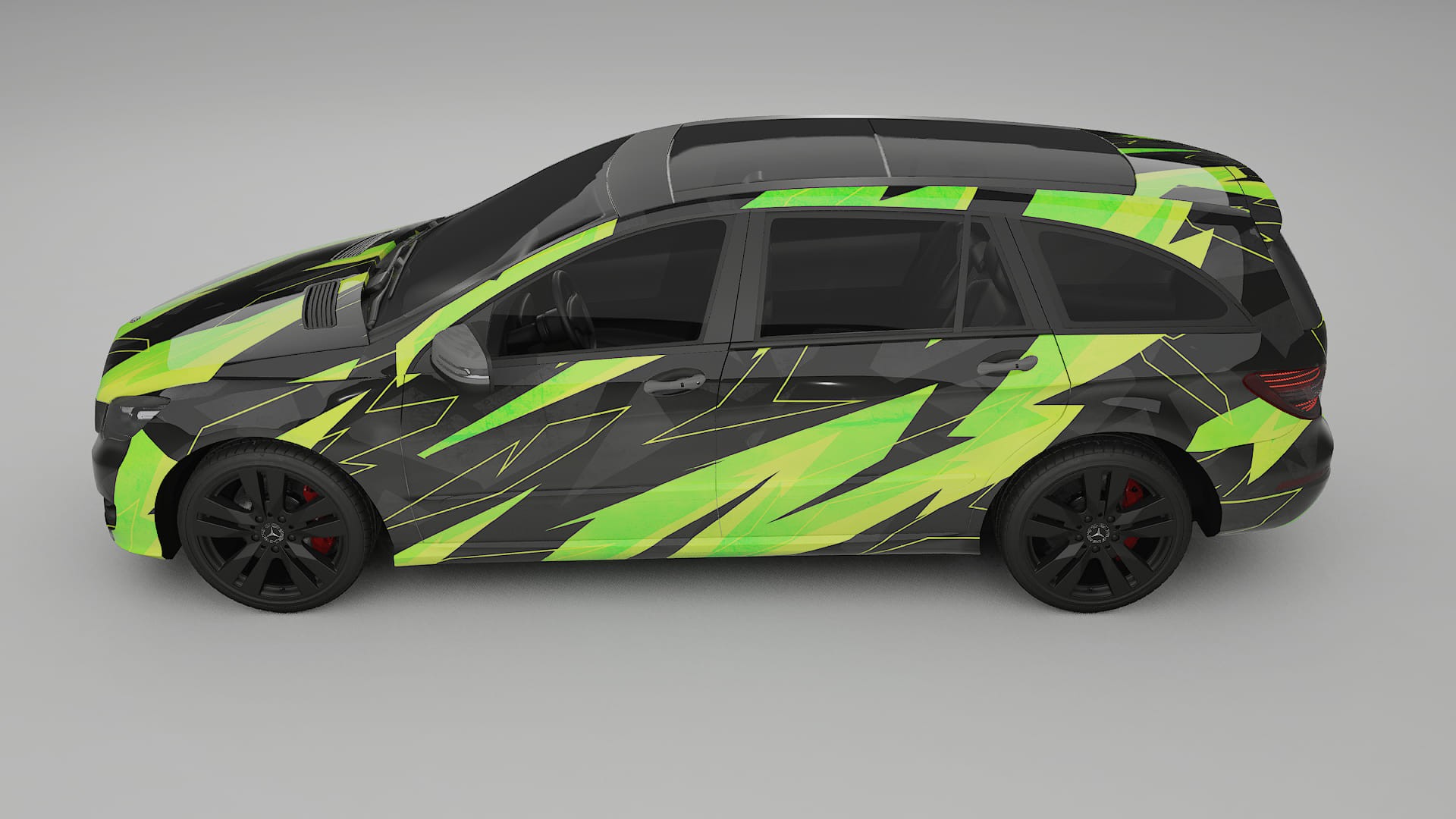 Mercedes R-class W251 facelift LCI NINJA TURTLES – Design-Wrap PPF-Kit aus bedruckbarer Polyurethanfolie