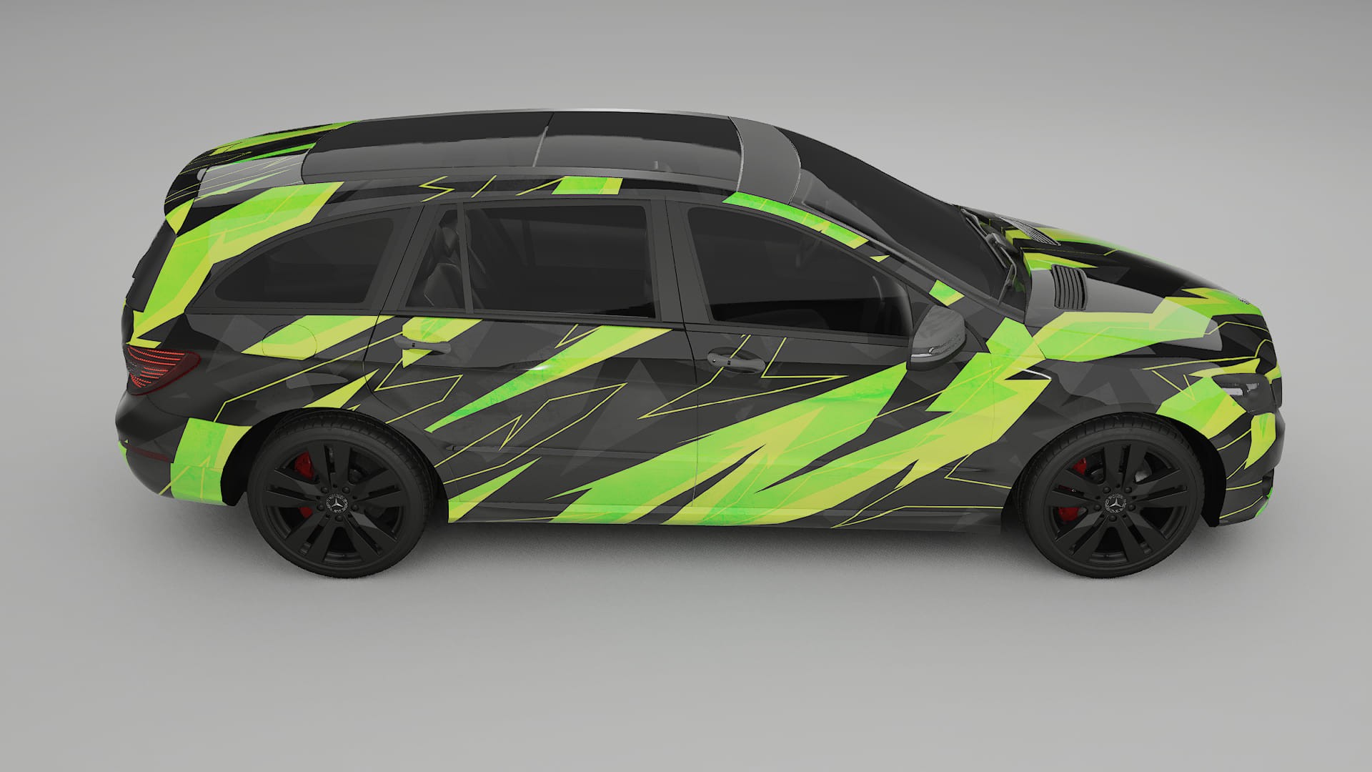 Mercedes R-class W251 facelift LCI NINJA TURTLES – Design-Wrap PPF-Kit aus bedruckbarer Polyurethanfolie