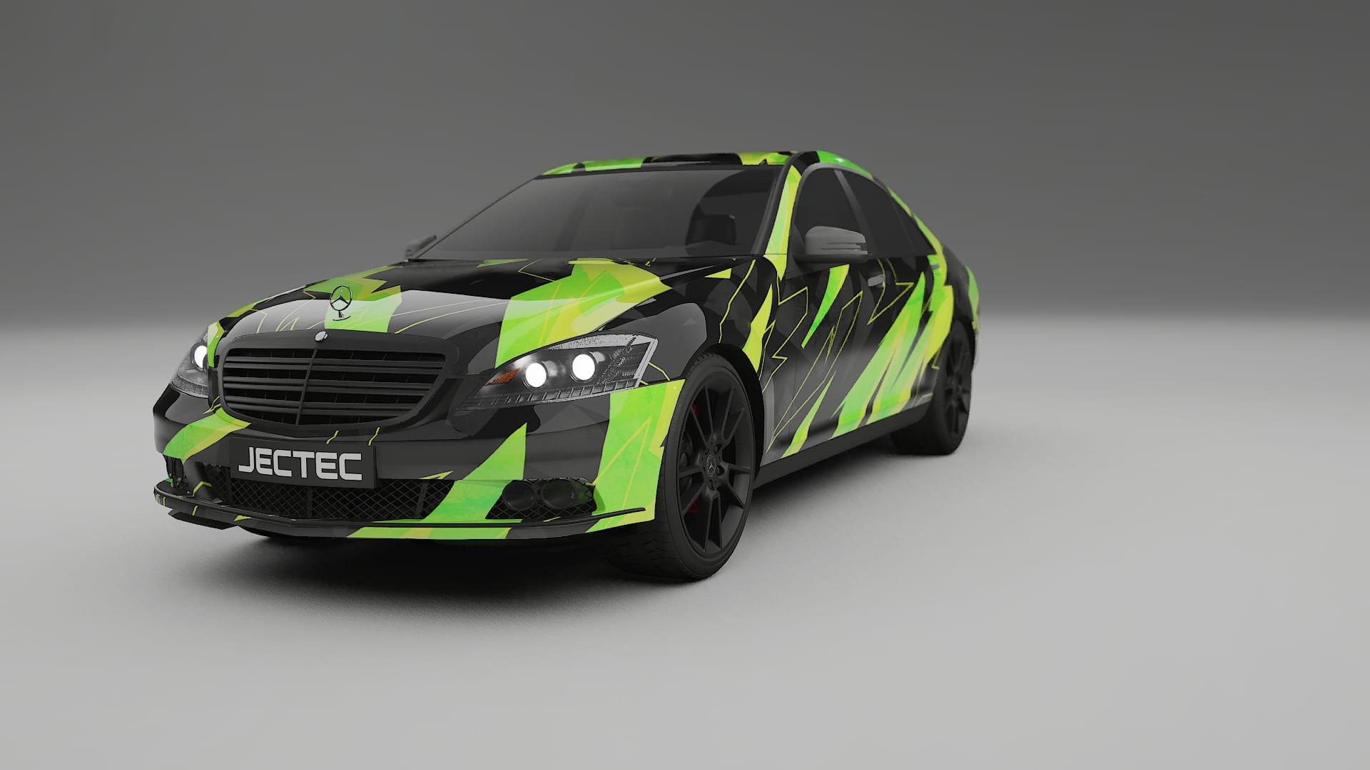 Mercedes S-class W221 facelift LCI NINJA TURTLES Designed Wrap PPF Kit – Printable Polyurethane Film