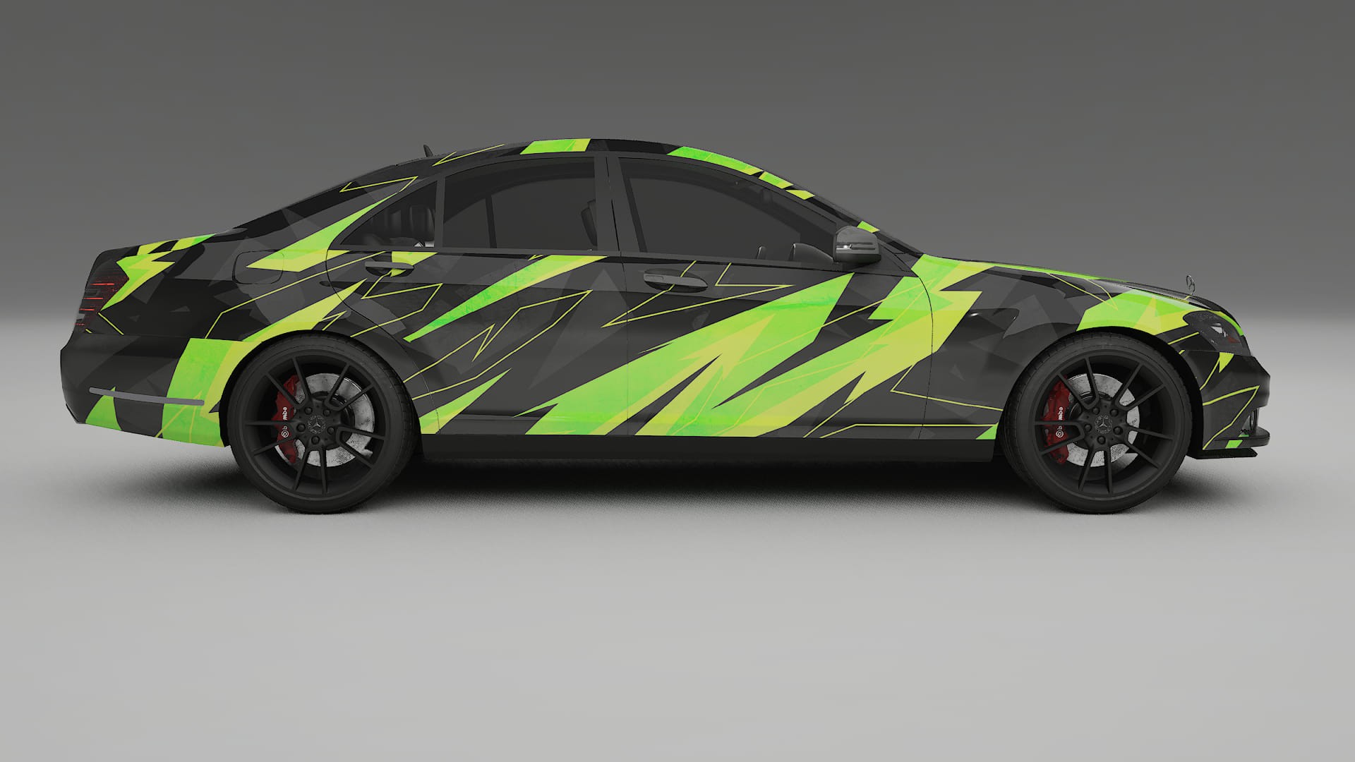 Mercedes S-class W221 facelift LCI NINJA TURTLES Designed Wrap PPF Kit – Printable Polyurethane Film