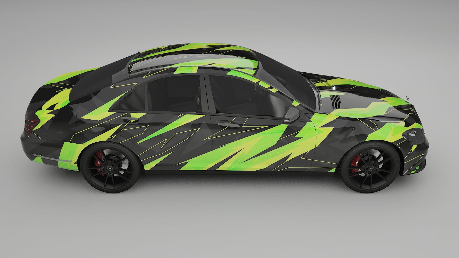 Mercedes S-class W221 facelift LCI NINJA TURTLES – Design-Wrap PPF-Kit aus bedruckbarer Polyurethanfolie