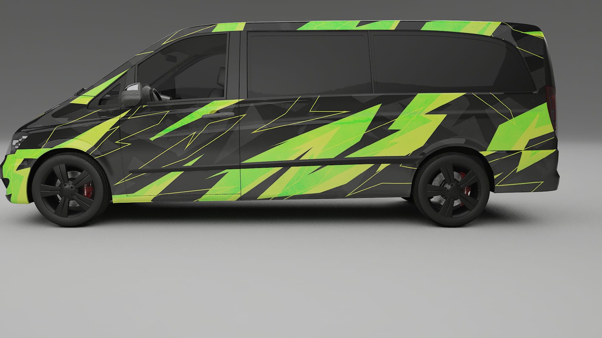 Mercedes Viano Extralong W439 Facelift LCI NINJA TURTLES – Design-Wrap PPF-Kit aus bedruckbarer Polyurethanfolie