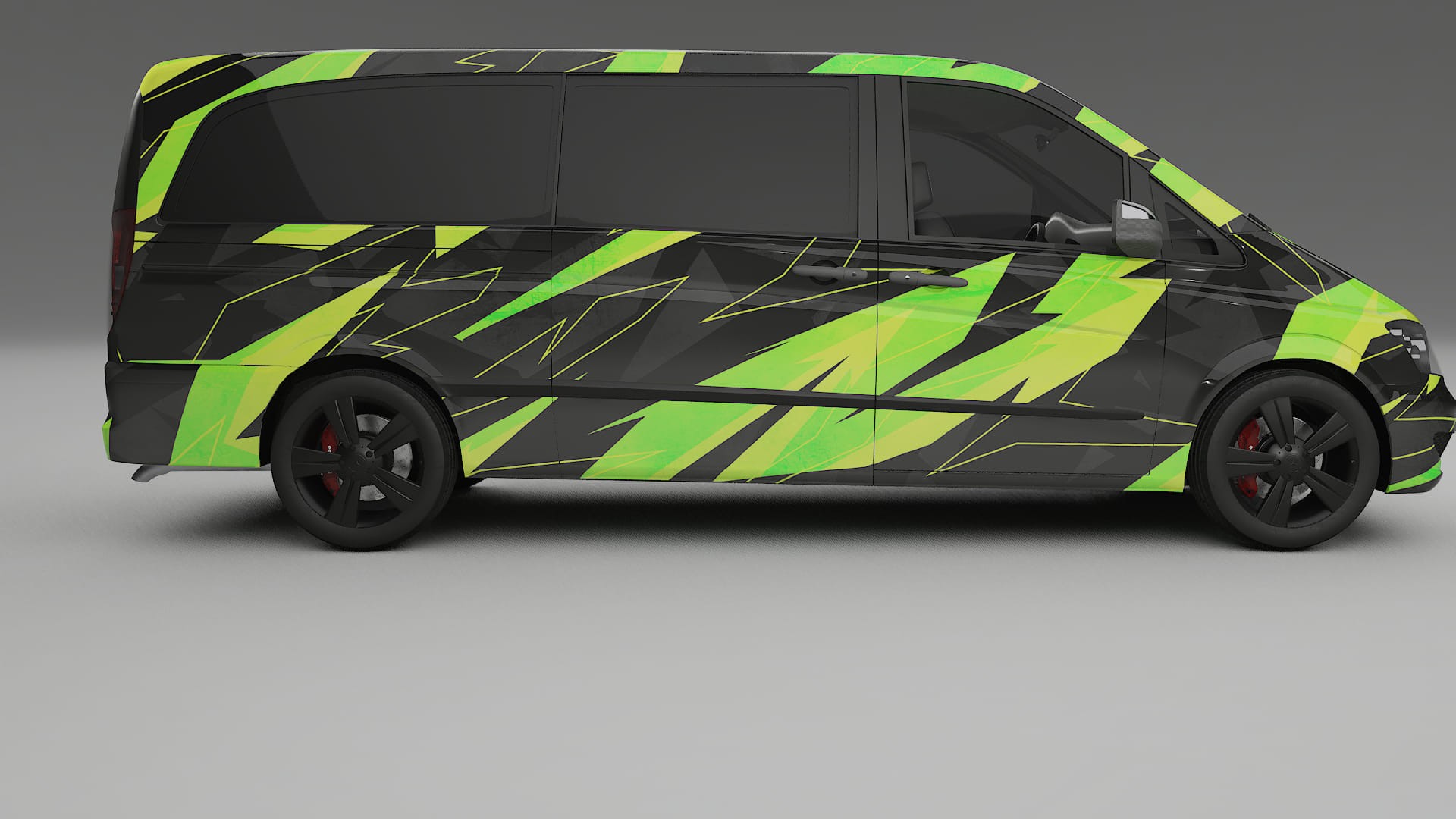 Mercedes Viano Extralong W439 Facelift LCI NINJA TURTLES – Design-Wrap PPF-Kit aus bedruckbarer Polyurethanfolie
