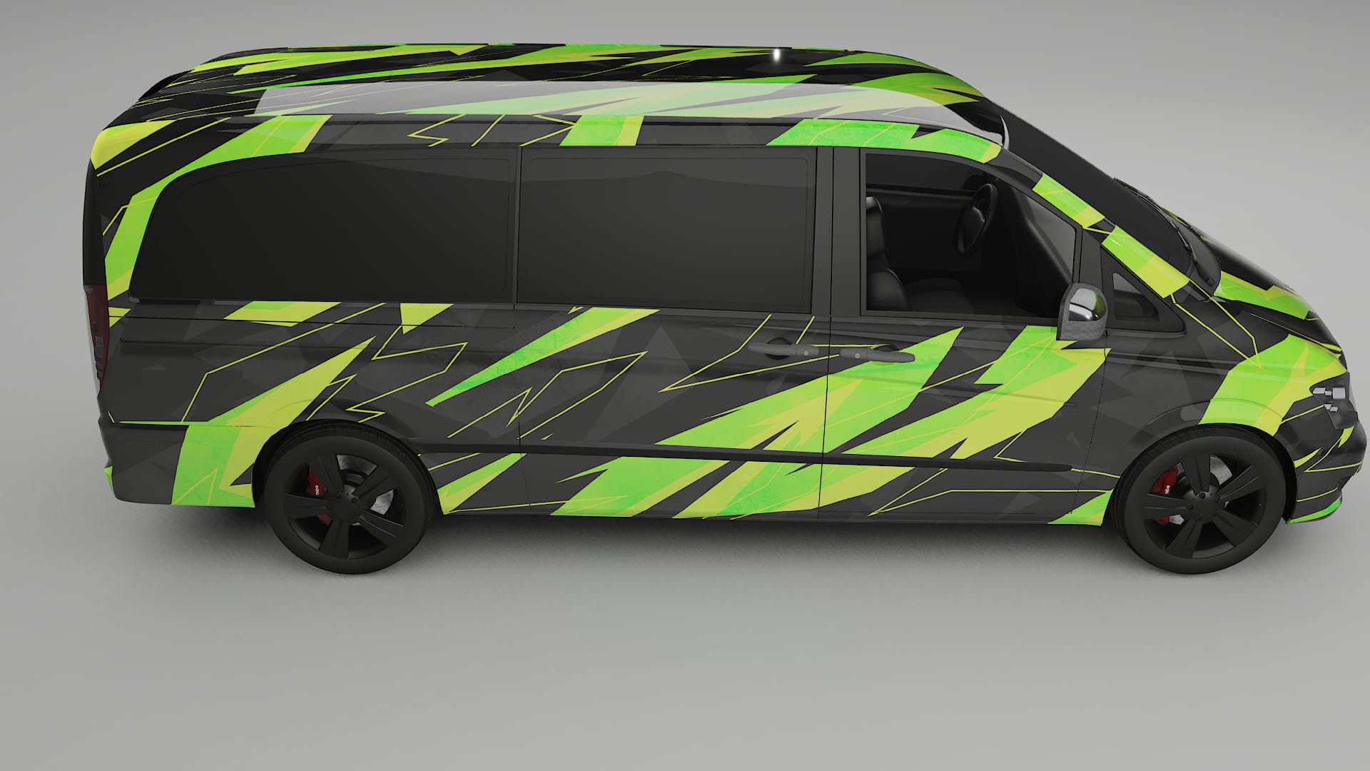 Mercedes Viano Extralong W439 Facelift LCI NINJA TURTLES – Design-Wrap PPF-Kit aus bedruckbarer Polyurethanfolie