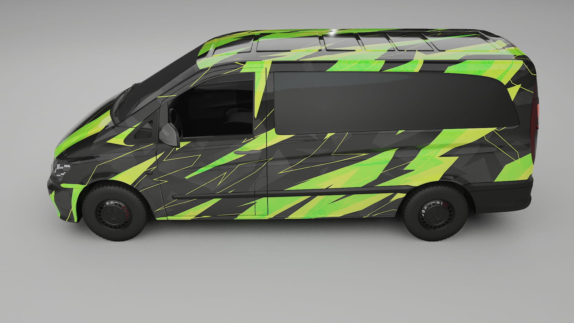Mercedes Vito Short W639 facelift LCI NINJA TURTLES – Design-Wrap PPF-Kit aus bedruckbarer Polyurethanfolie