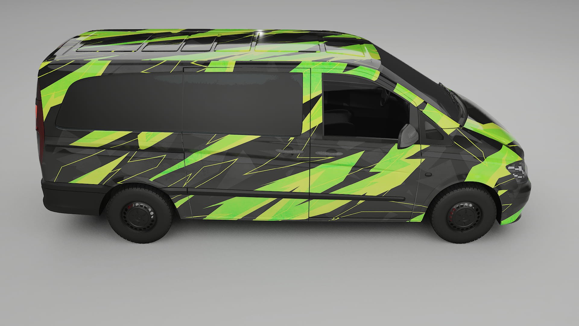 Mercedes Vito Short W639 facelift LCI NINJA TURTLES – Design-Wrap PPF-Kit aus bedruckbarer Polyurethanfolie