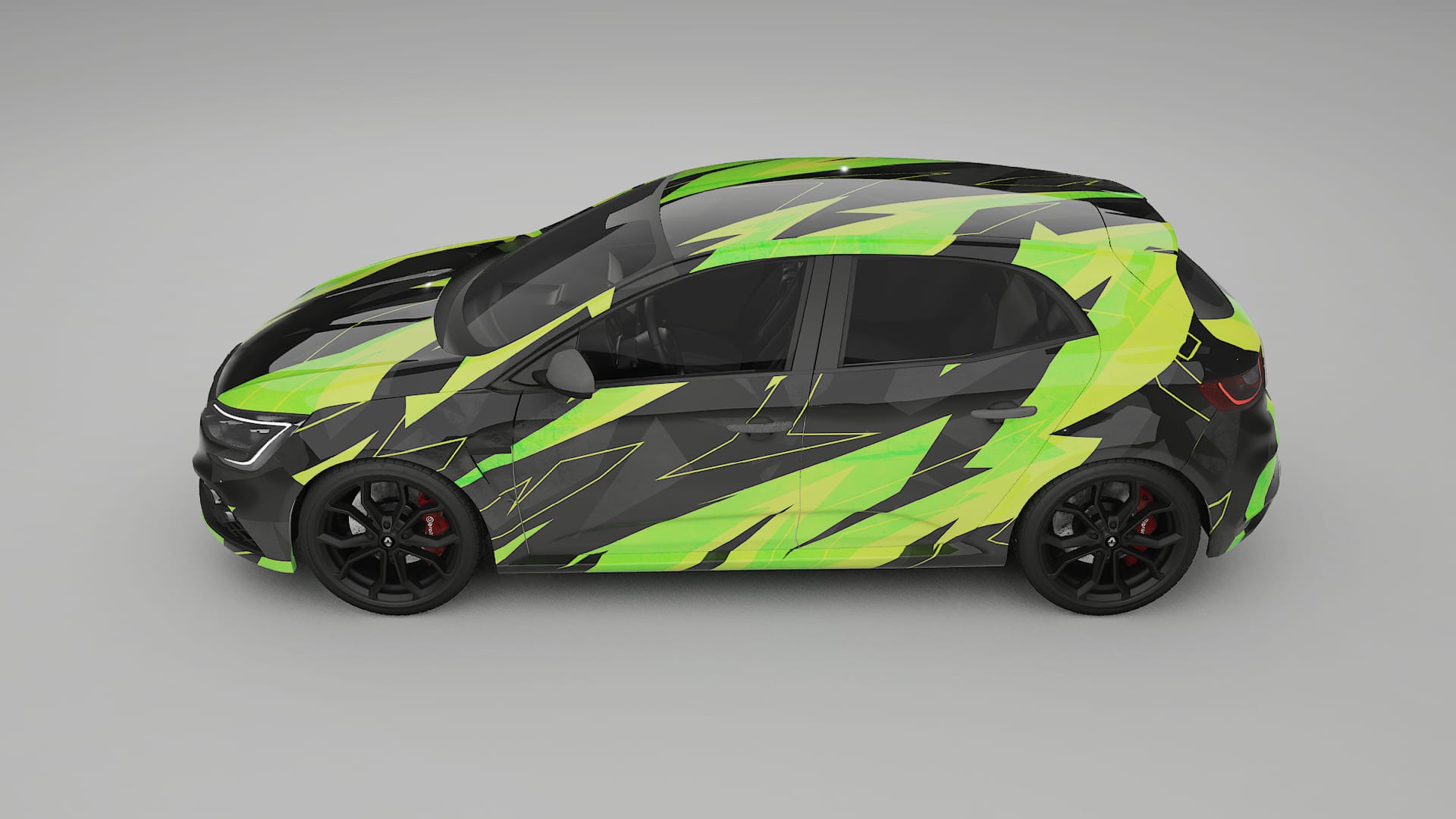Renault Megane RS IV NINJA TURTLES – Design-Wrap PPF-Kit aus bedruckbarer Polyurethanfolie