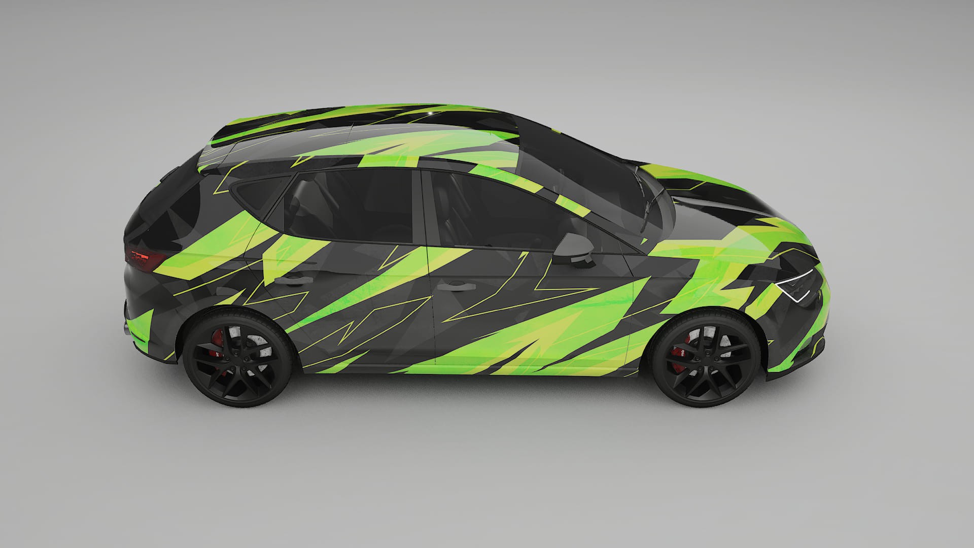 Seat Leon FR 5F NINJA TURTLES – Design-Wrap PPF-Kit aus bedruckbarer Polyurethanfolie
