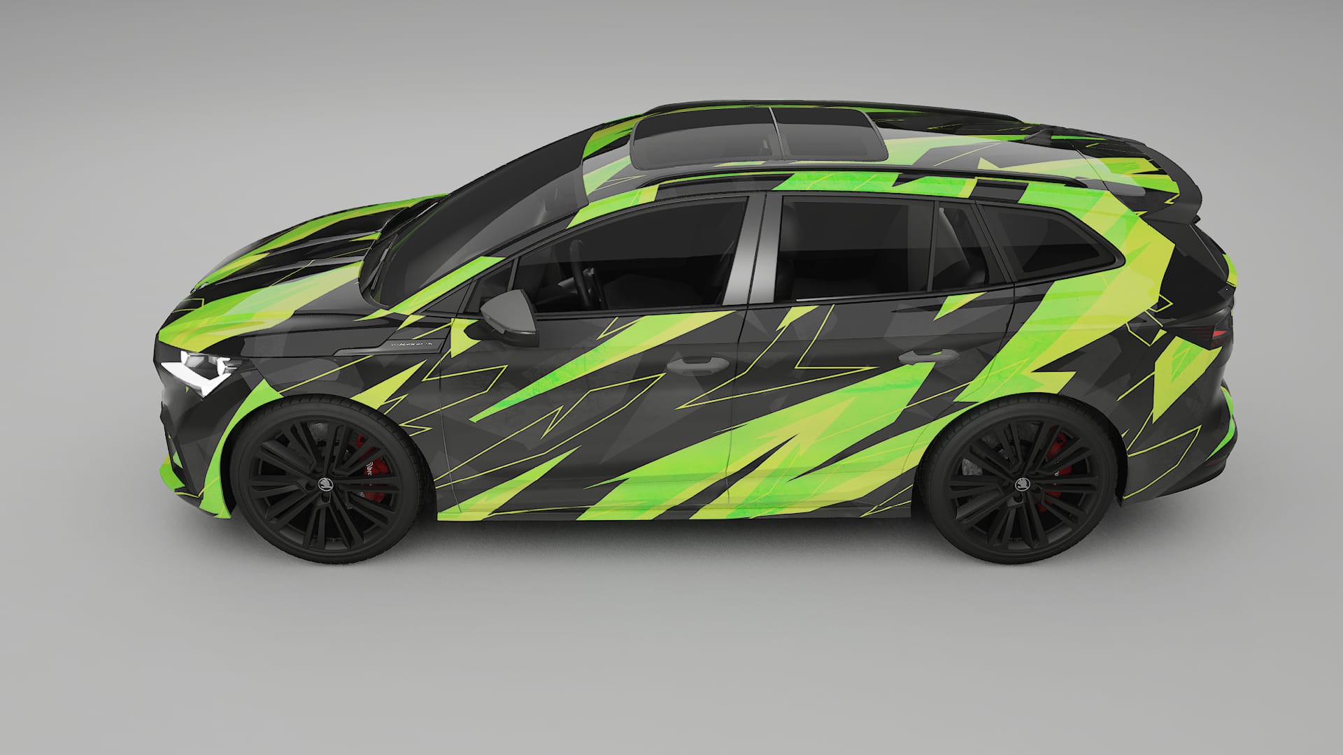 Škoda Enyaq MEB NINJA TURTLES Designed Wrap PPF Kit – Printable Polyurethane Film