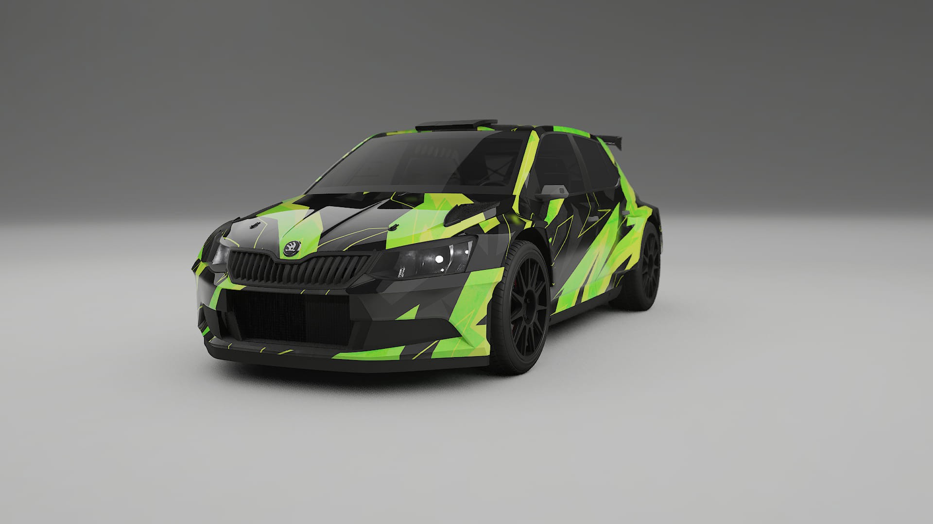 Škoda Fabia R5 6V NINJA TURTLES Designed Wrap PPF Kit – Printable Polyurethane Film