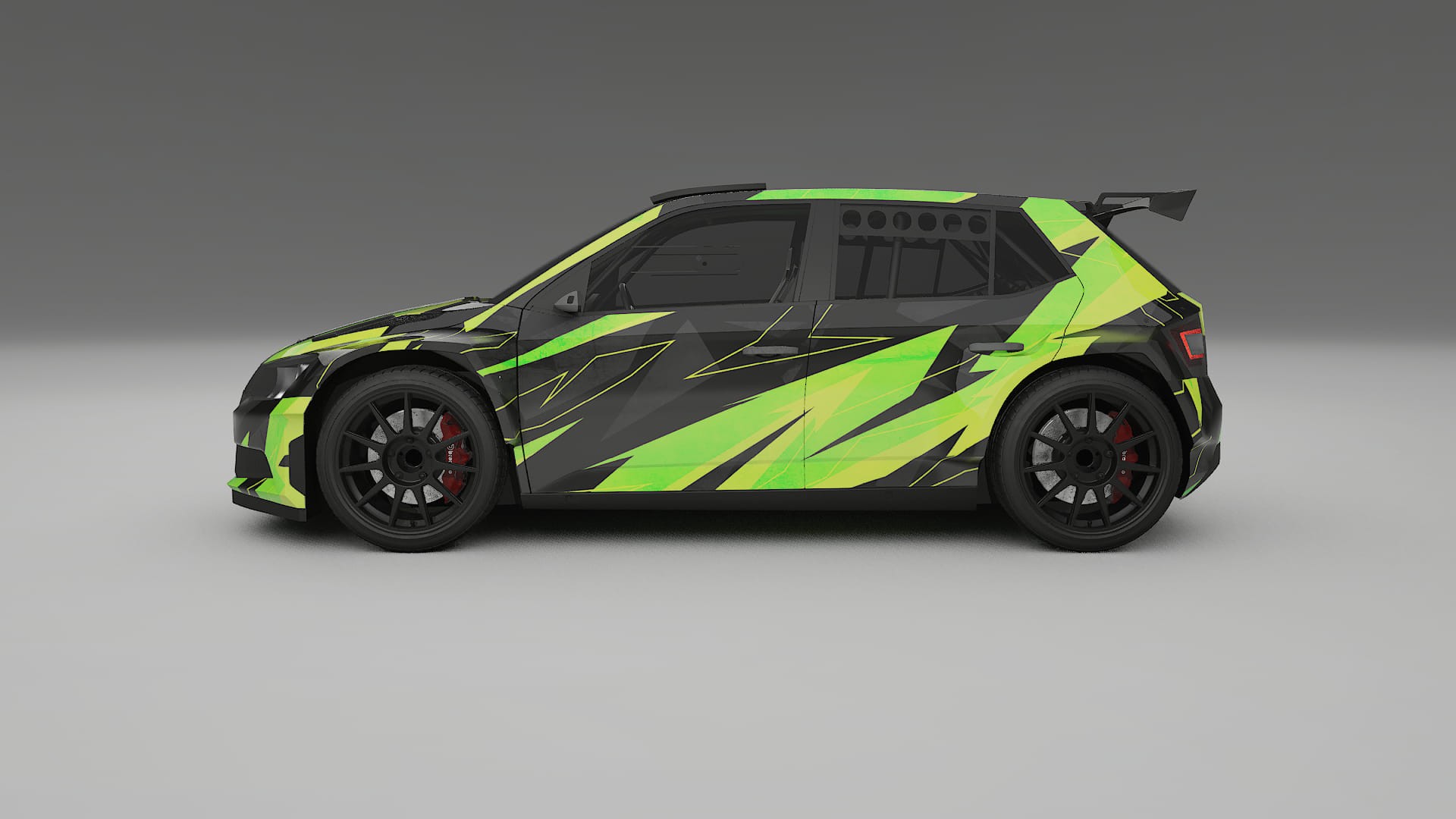 Škoda Fabia R5 6V NINJA TURTLES Designed Wrap PPF Kit – Printable Polyurethane Film