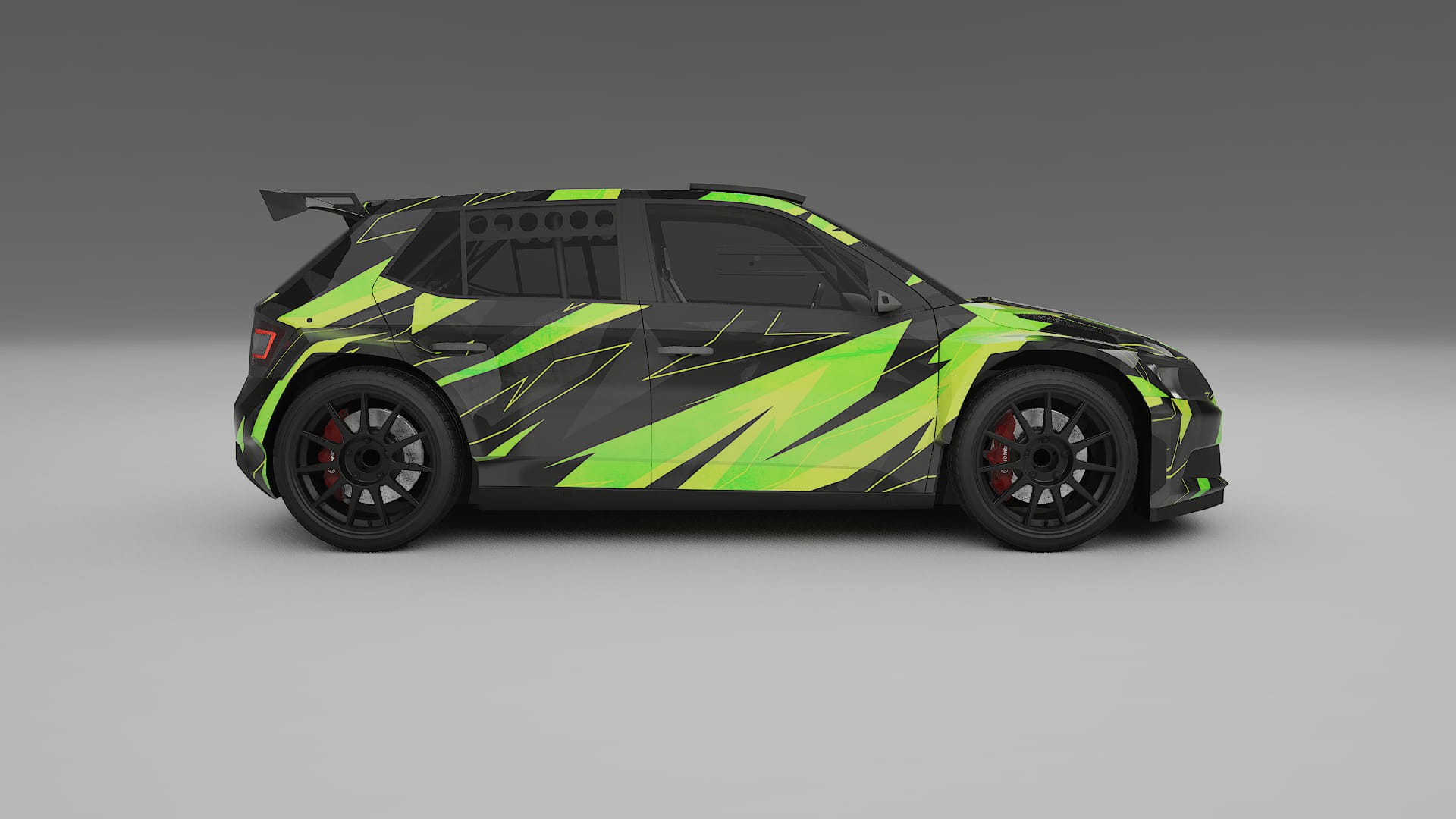 Škoda Fabia R5 6V NINJA TURTLES – Design-Wrap PPF-Kit aus bedruckbarer Polyurethanfolie