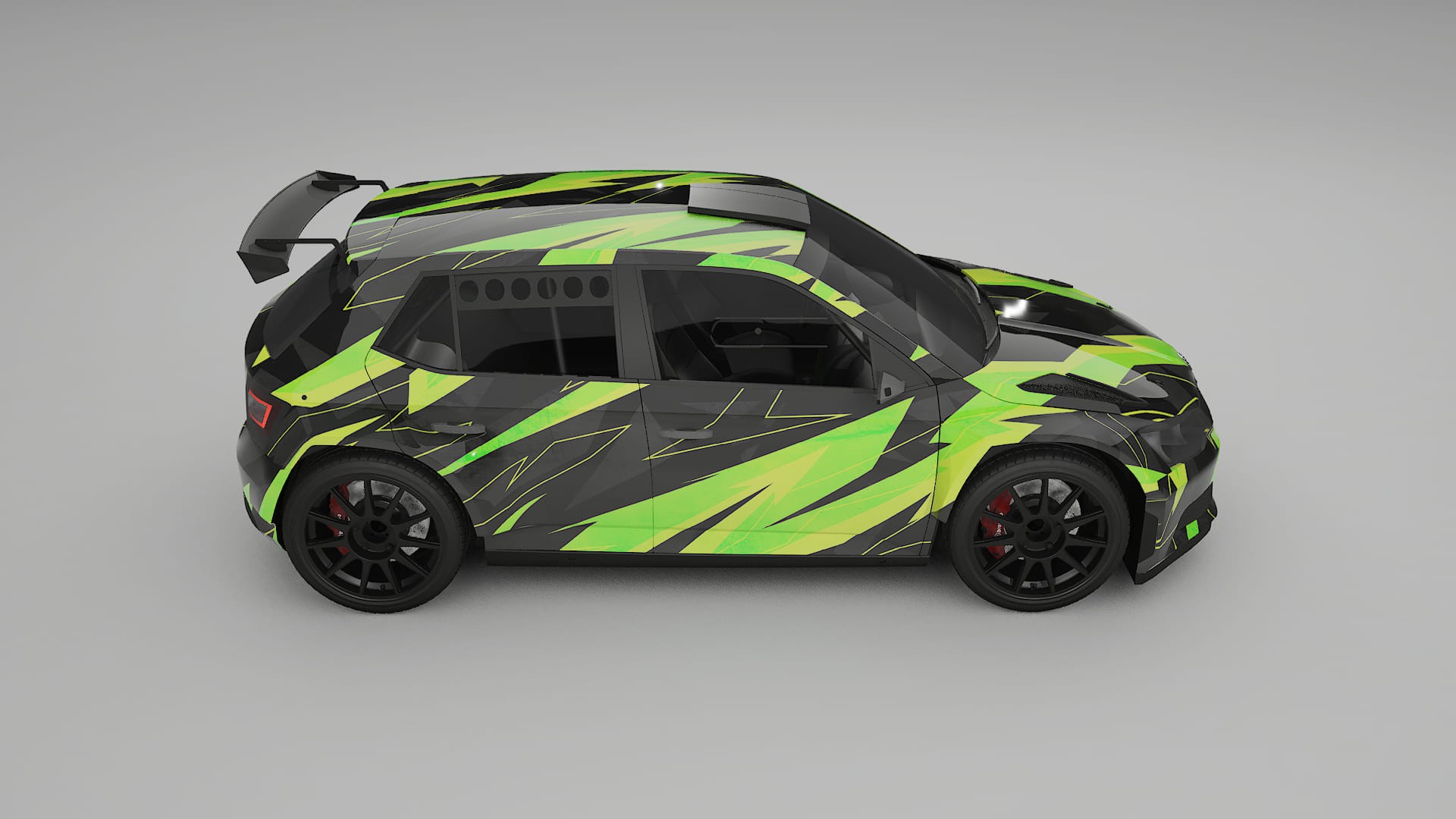 Škoda Fabia R5 6V NINJA TURTLES – Design-Wrap PPF-Kit aus bedruckbarer Polyurethanfolie