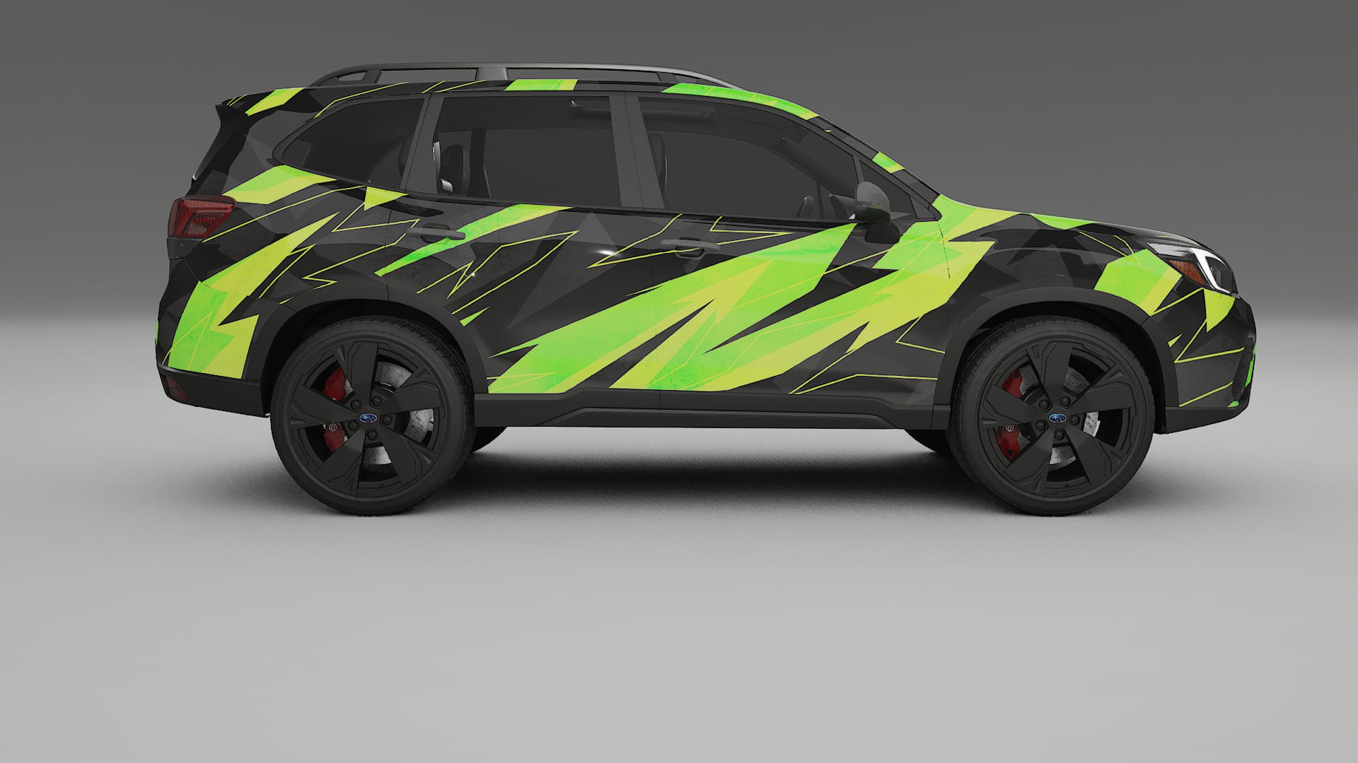 Subaru Forester V SK prefacelift pre-LCI NINJA TURTLES – Design-Wrap PPF-Kit aus bedruckbarer Polyurethanfolie