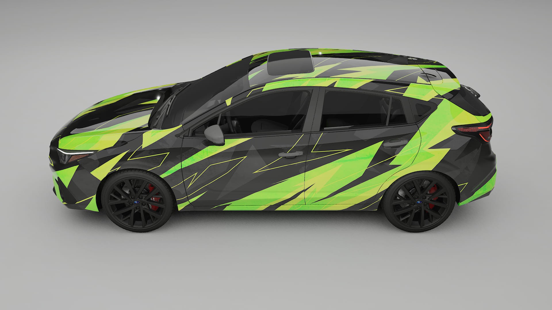 Subaru Impreza GU NINJA TURTLES – Design-Wrap PPF-Kit aus bedruckbarer Polyurethanfolie