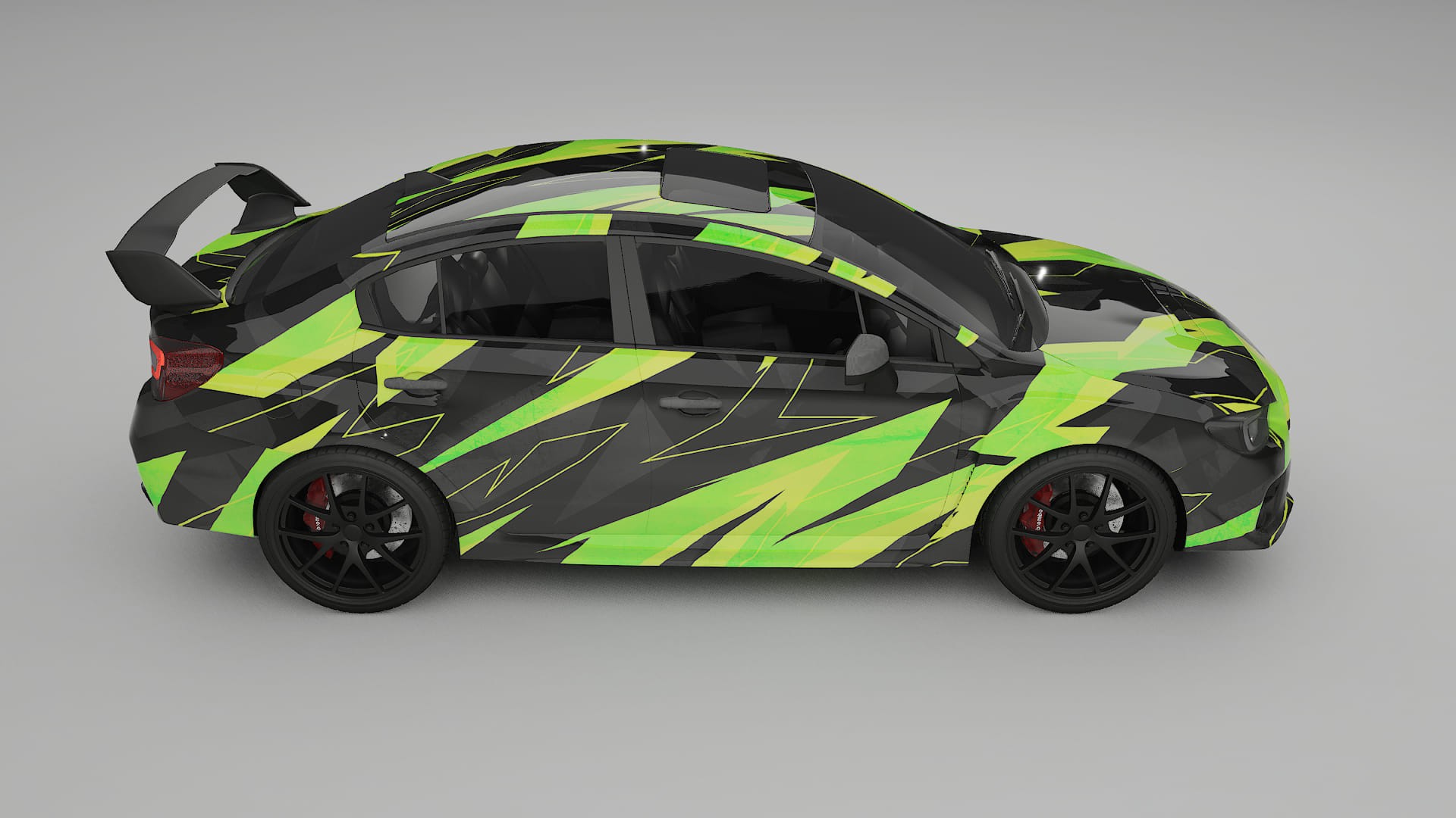 Subaru Impreza WRX Sti VA prefacelift pre-LCI NINJA TURTLES – Design-Wrap PPF-Kit aus bedruckbarer Polyurethanfolie