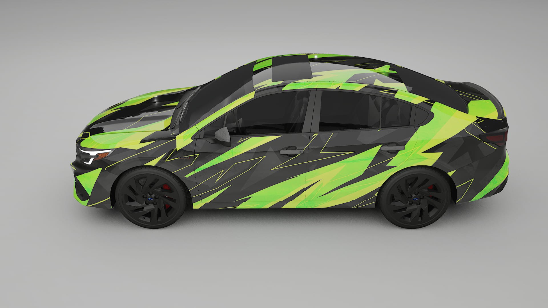 Subaru Legacy BW NINJA TURTLES – Design-Wrap PPF-Kit aus bedruckbarer Polyurethanfolie