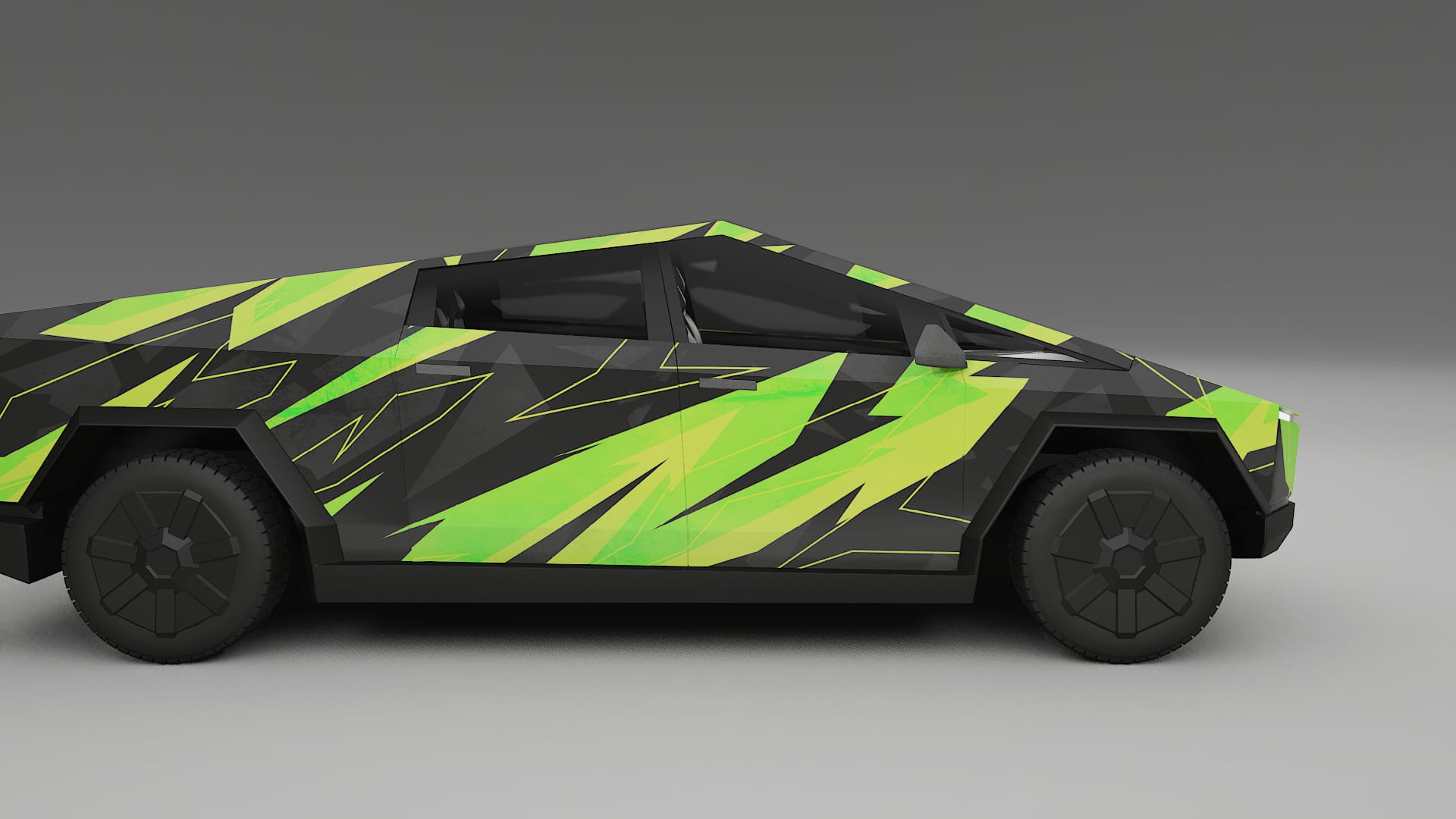 Tesla Cybertruck NINJA TURTLES – Design-Wrap PPF-Kit aus bedruckbarer Polyurethanfolie