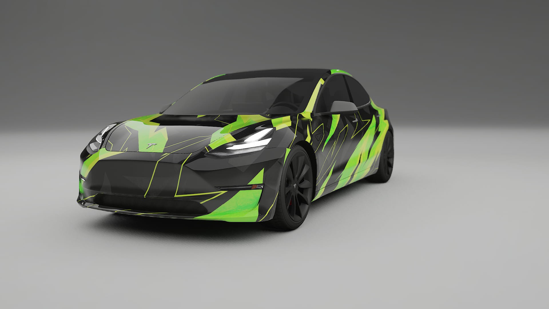 Tesla Model 3 NINJA TURTLES – Design-Wrap PPF-Kit aus bedruckbarer Polyurethanfolie