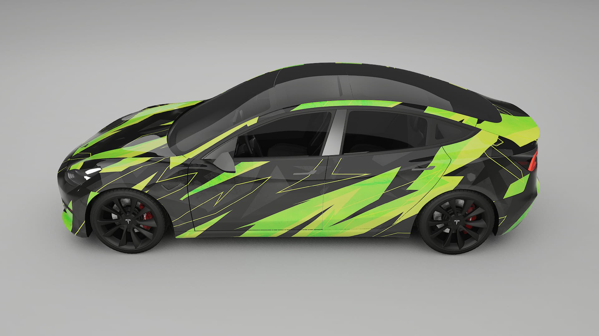 Tesla Model 3 NINJA TURTLES – Design-Wrap PPF-Kit aus bedruckbarer Polyurethanfolie