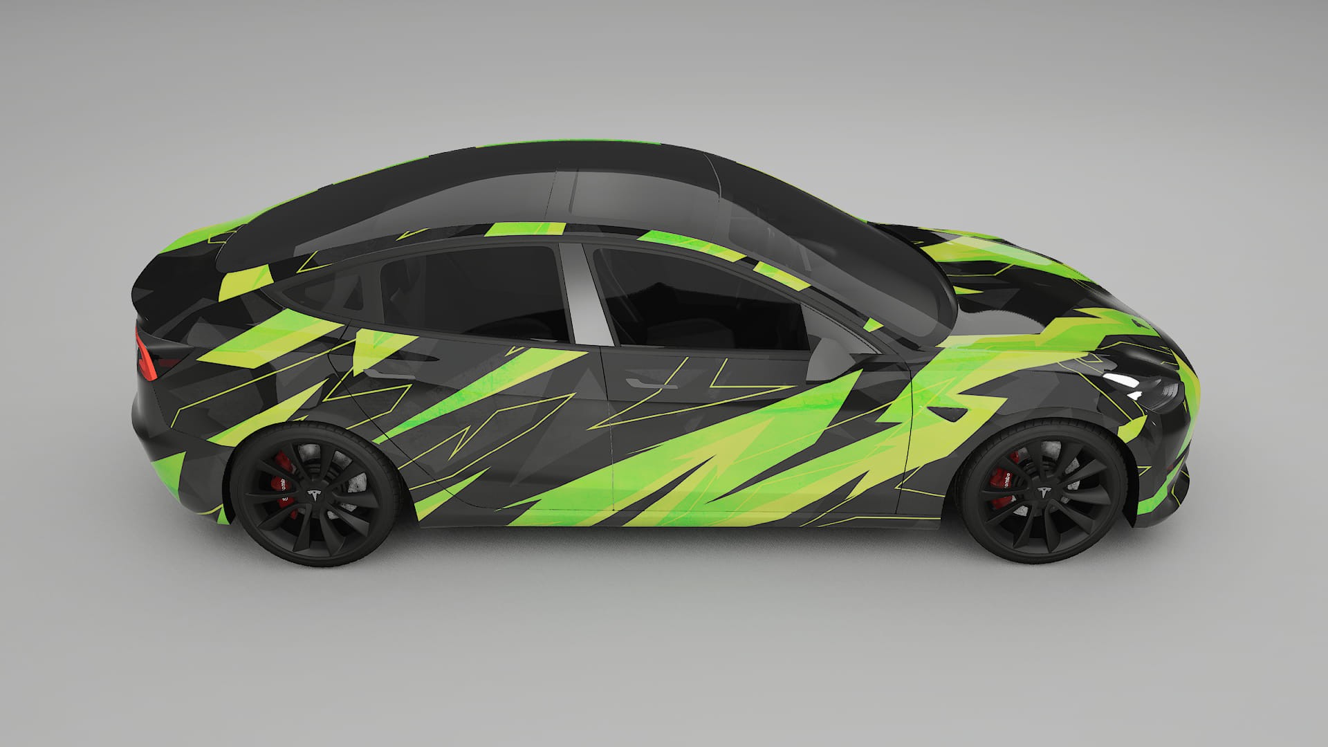 Tesla Model 3 NINJA TURTLES – Design-Wrap PPF-Kit aus bedruckbarer Polyurethanfolie