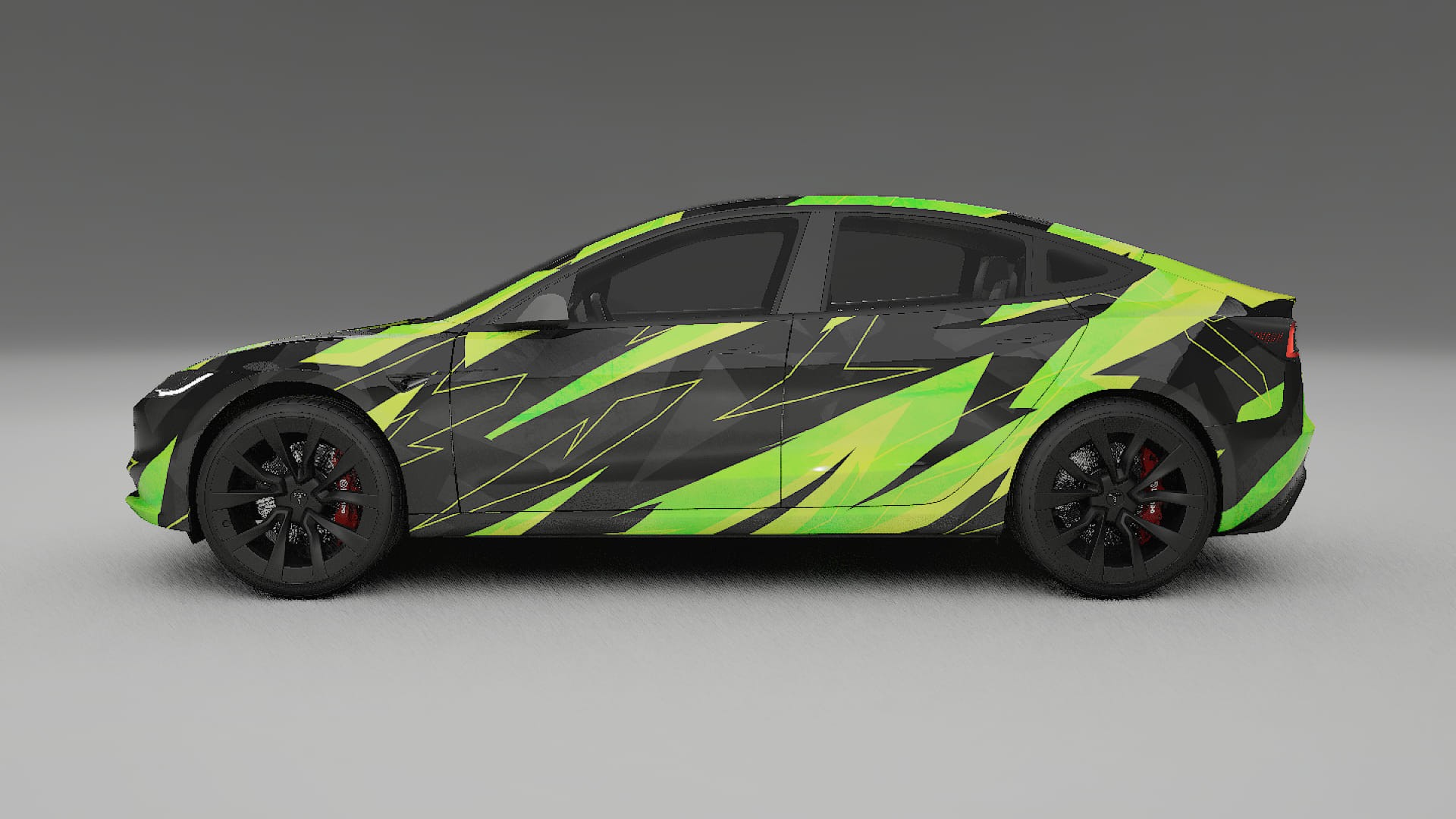 Tesla Model 3 Highland NINJA TURTLES – Design-Wrap PPF-Kit aus bedruckbarer Polyurethanfolie