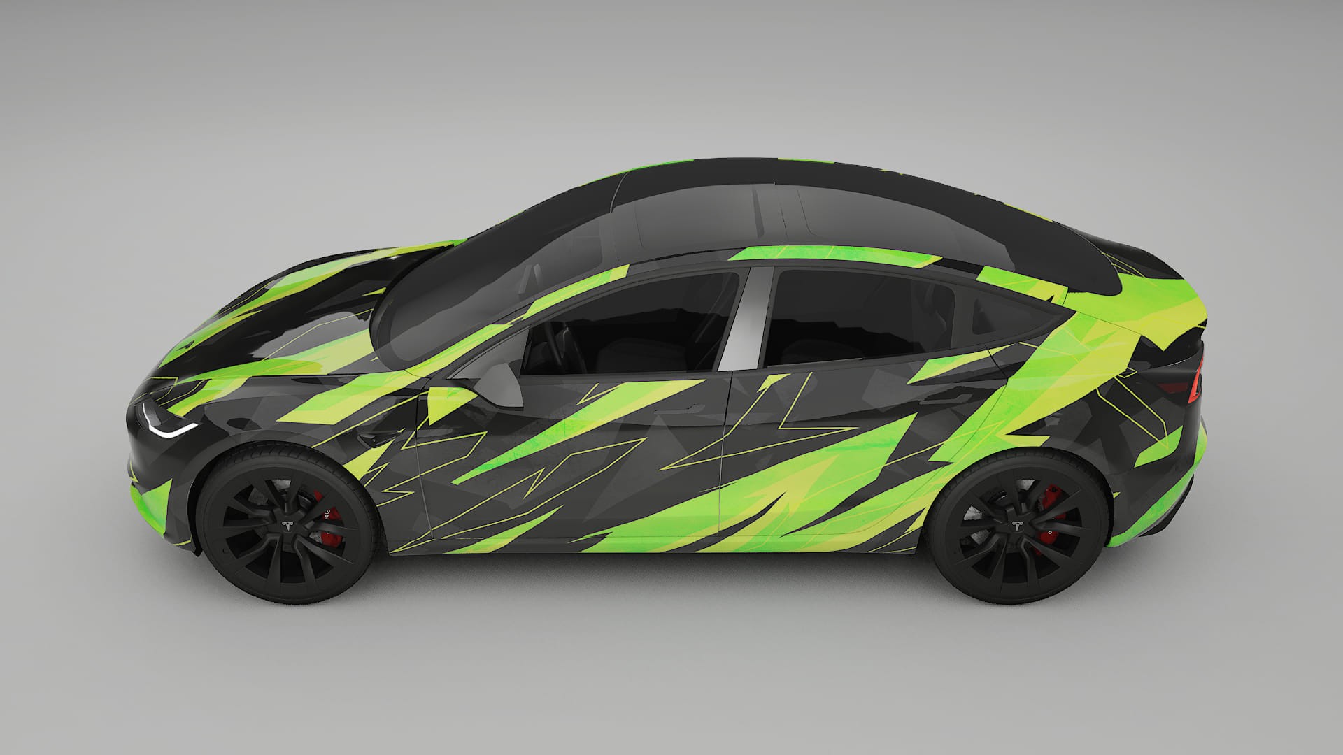 Tesla Model 3 Highland NINJA TURTLES – Design-Wrap PPF-Kit aus bedruckbarer Polyurethanfolie