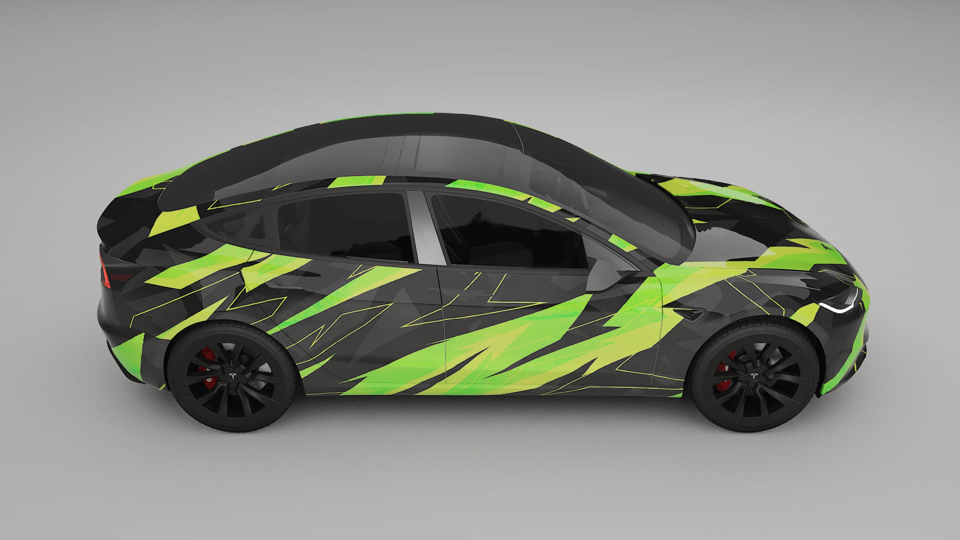 Tesla Model 3 Highland NINJA TURTLES – Design-Wrap PPF-Kit aus bedruckbarer Polyurethanfolie