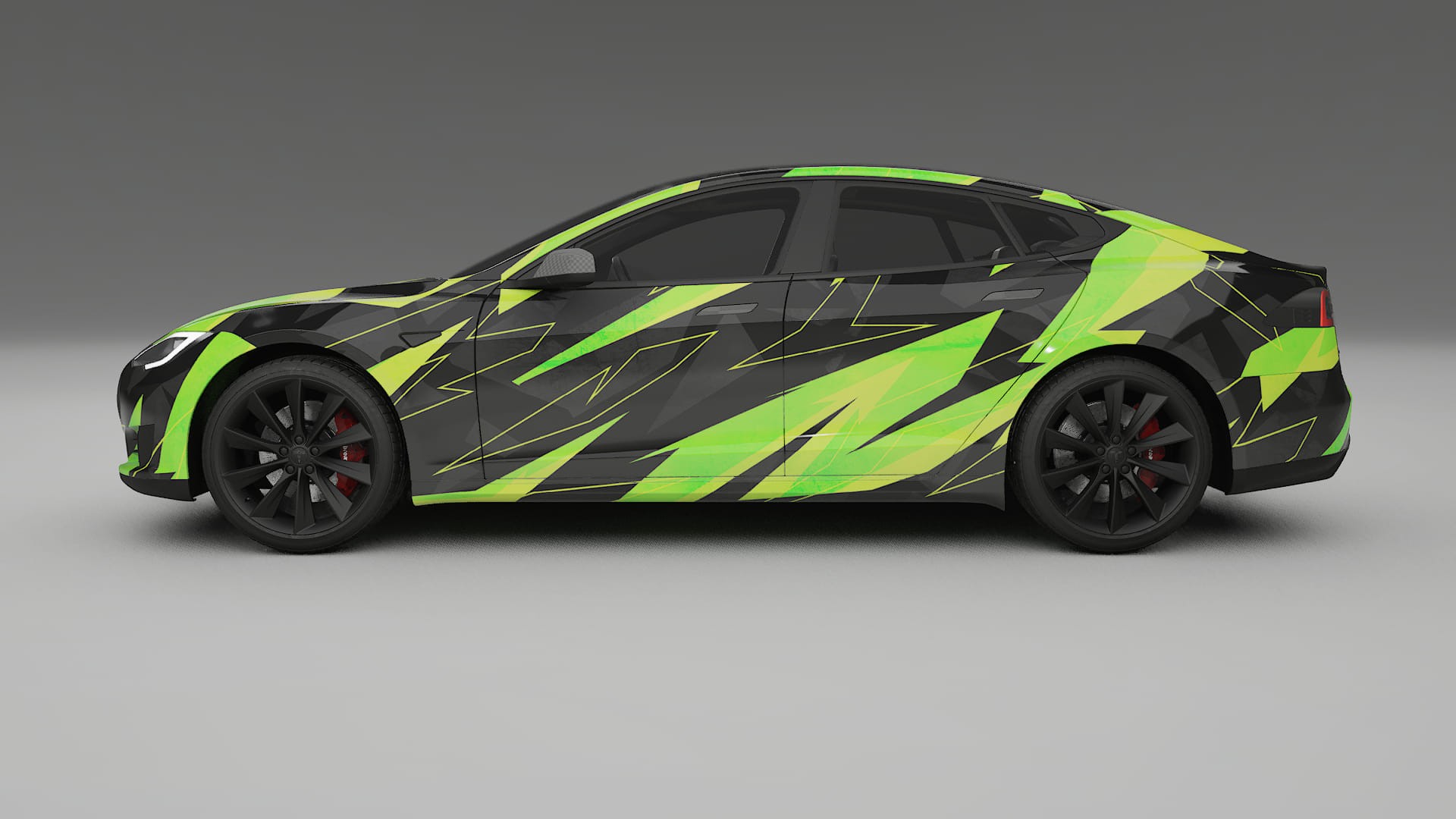 Tesla Model-S NINJA TURTLES – Design-Wrap PPF-Kit aus bedruckbarer Polyurethanfolie