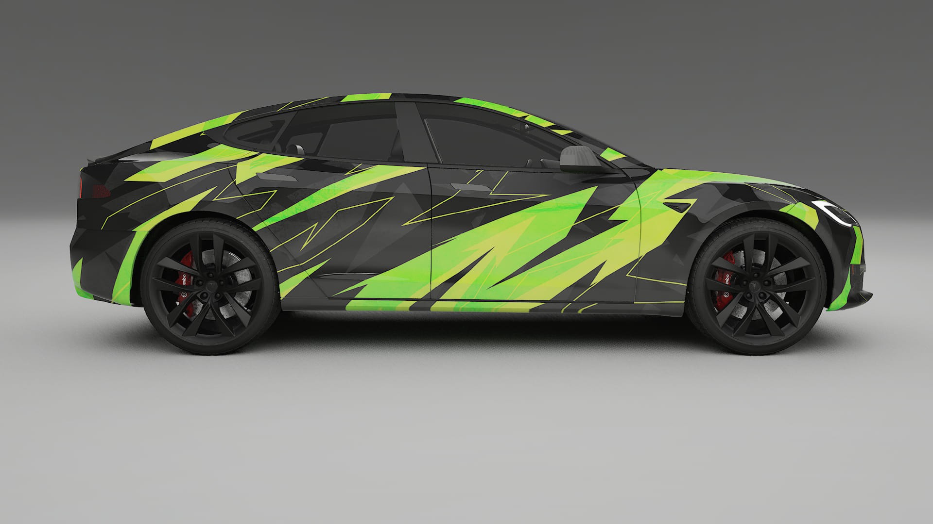 Tesla Model-S Refresh NINJA TURTLES – Design-Wrap PPF-Kit aus bedruckbarer Polyurethanfolie