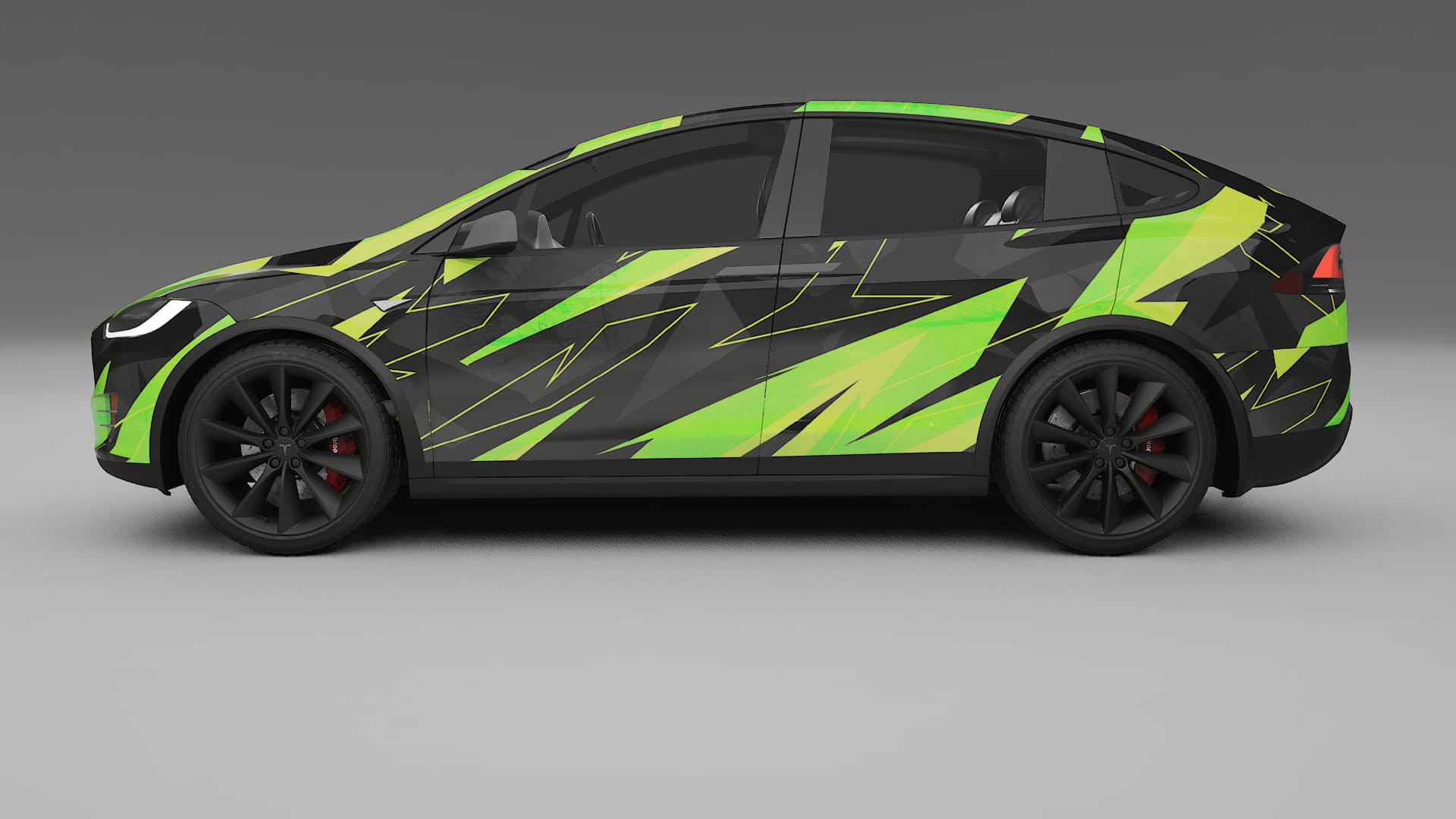 Tesla Model X NINJA TURTLES – Design-Wrap PPF-Kit aus bedruckbarer Polyurethanfolie