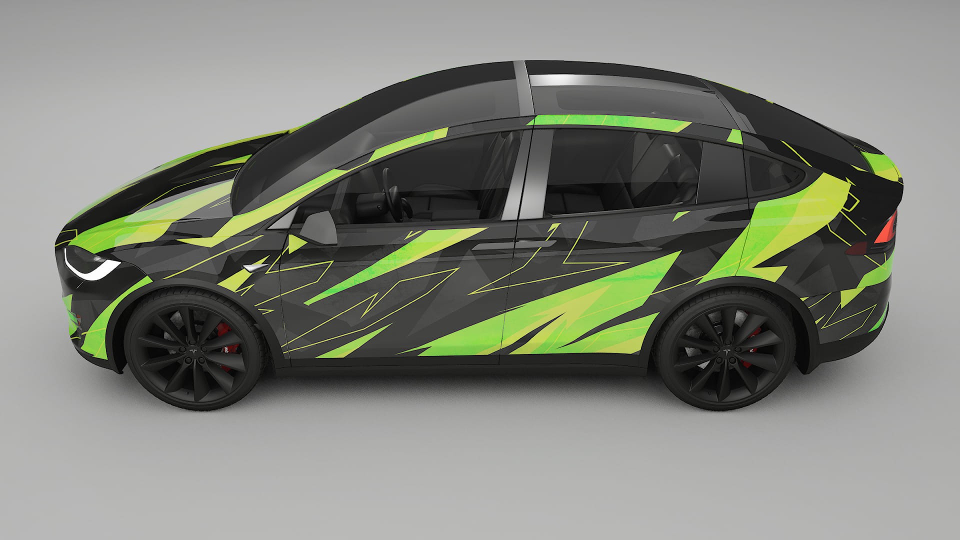 Tesla Model X NINJA TURTLES – Design-Wrap PPF-Kit aus bedruckbarer Polyurethanfolie