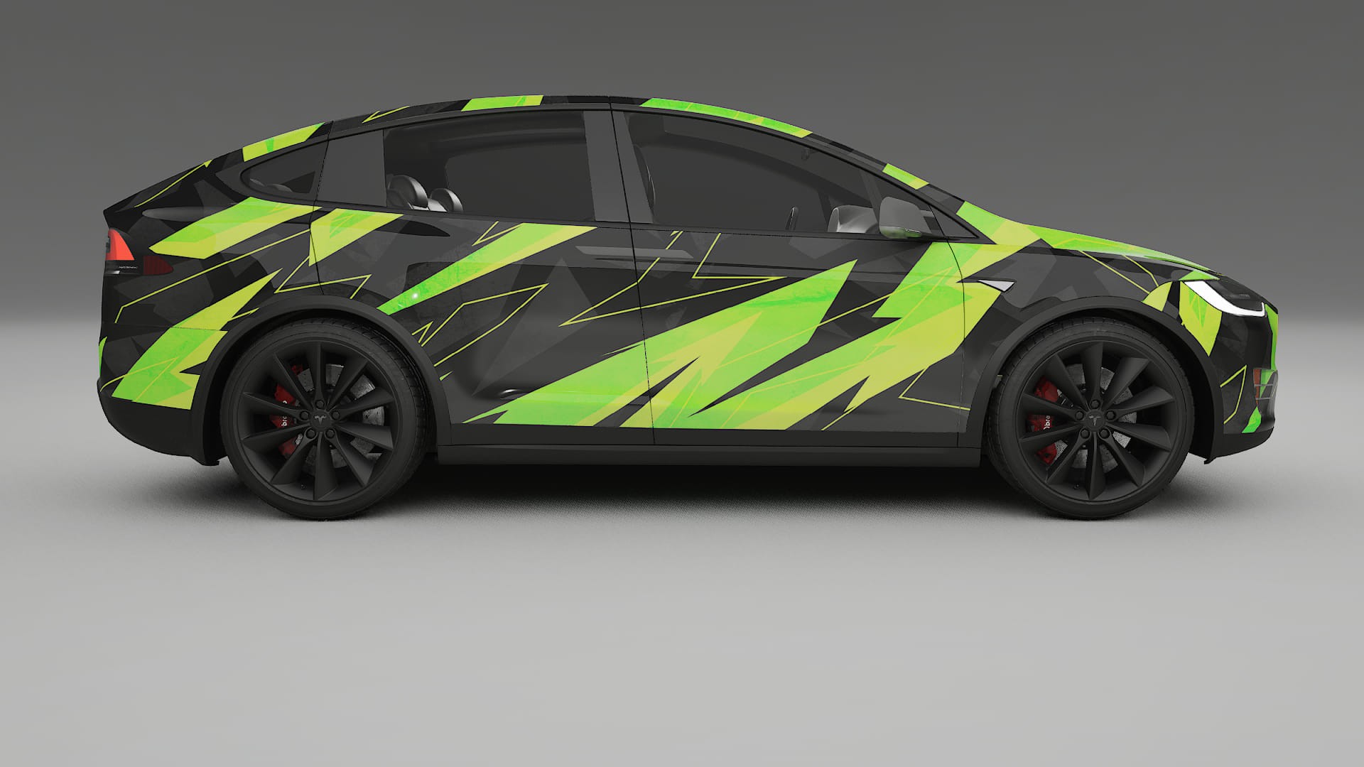 Tesla Model X NINJA TURTLES – Design-Wrap PPF-Kit aus bedruckbarer Polyurethanfolie